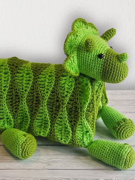 Dinosaur Baby Blanket Crochet Pattern - Amigurumi Dino Toy PDF - Crafting Happiness product image (3)