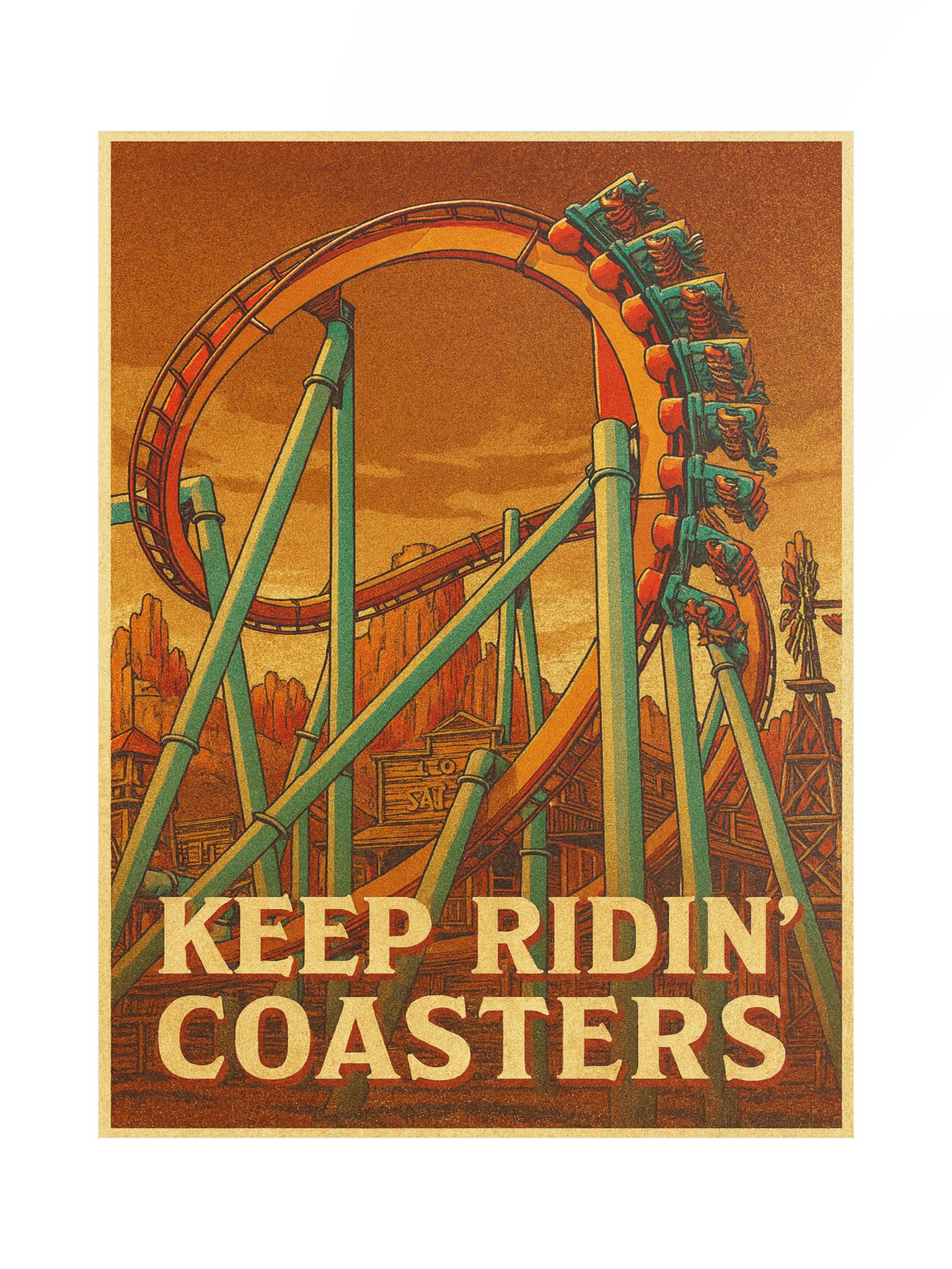Keep Ridin' Coasters Invert 18x24 Inch Poster! product image (1)