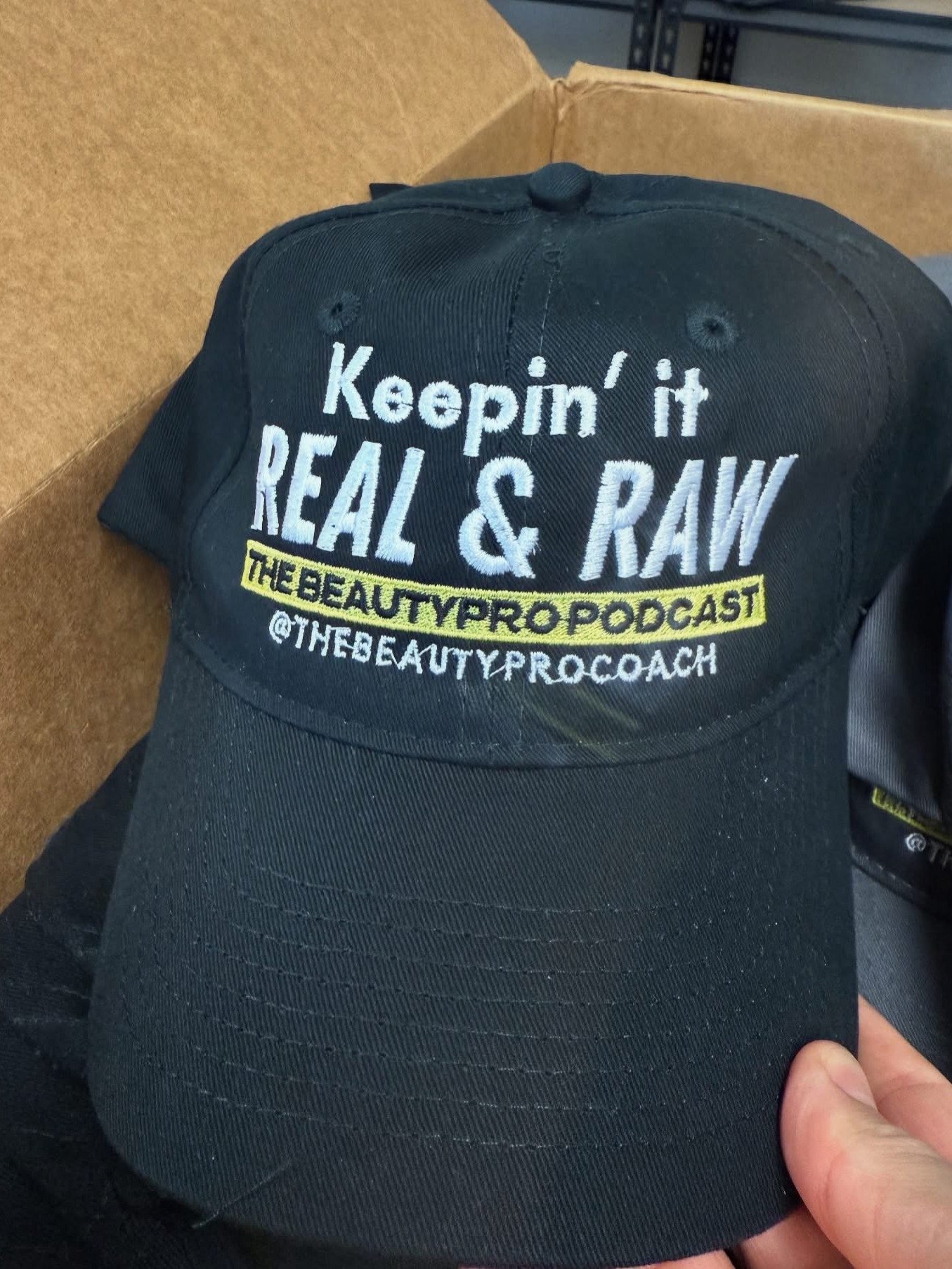"Real & Raw" Podcast Baseball Hat product image (4)