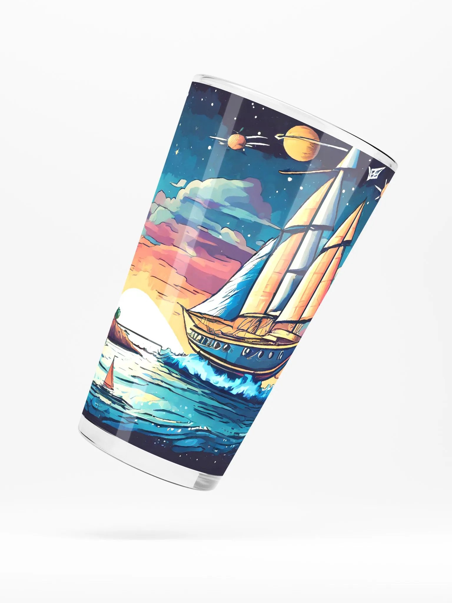 Summer Wind Charters: Space Sail Pint Glass product image (5)