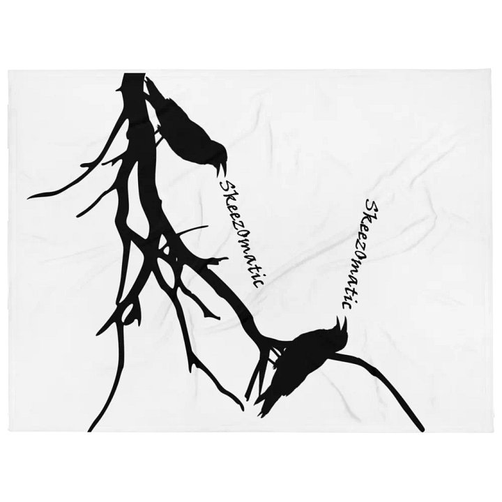 SkeezOmatic raven print throw blanket product image (1)