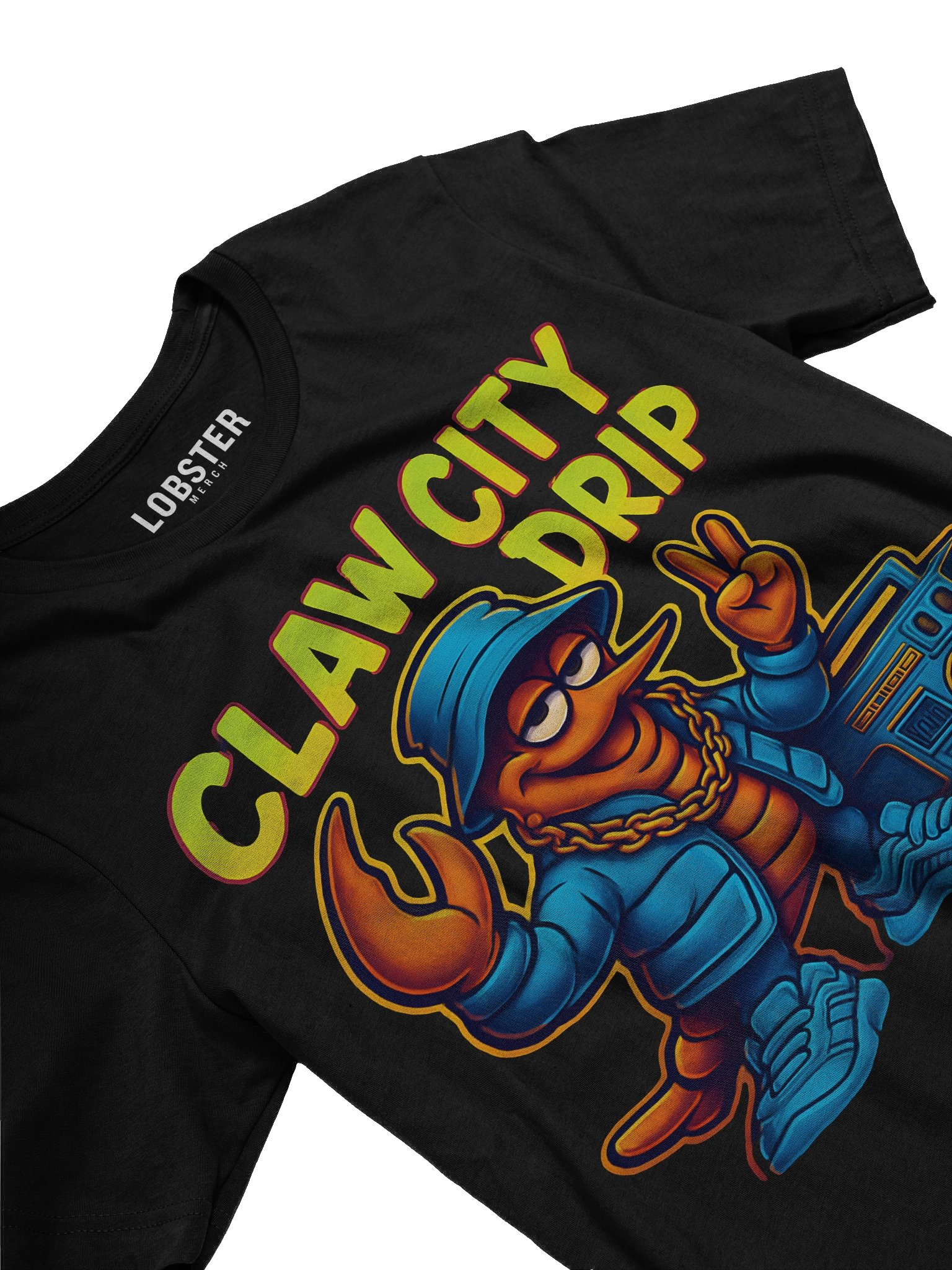 Claw City Drip T-Shirt | Streetwear Lobster Graphic Tee product image (4)