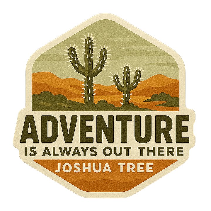 Adventure Sticker Joshua Tree Desert Cactus product image (1)