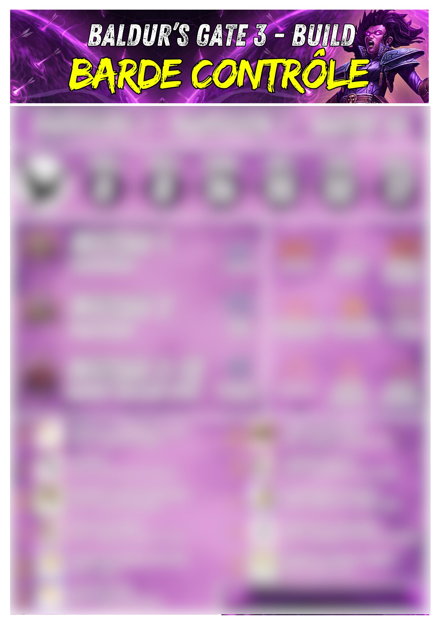 Baldur's Gate 3 : Build Barde Contrôle (pdf à imprimer) product image (1)