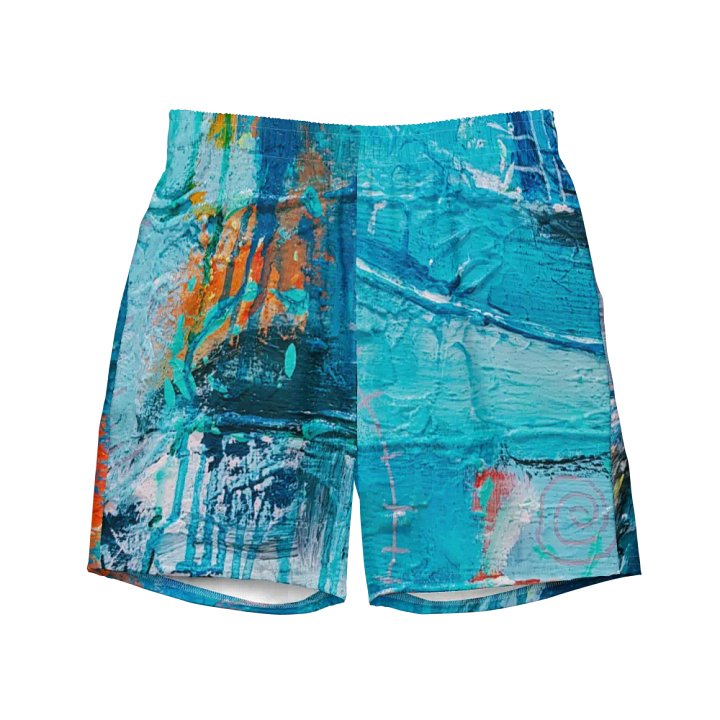 original painting by b. reters printed on men´s swimwear, beautiful blues product image (2)