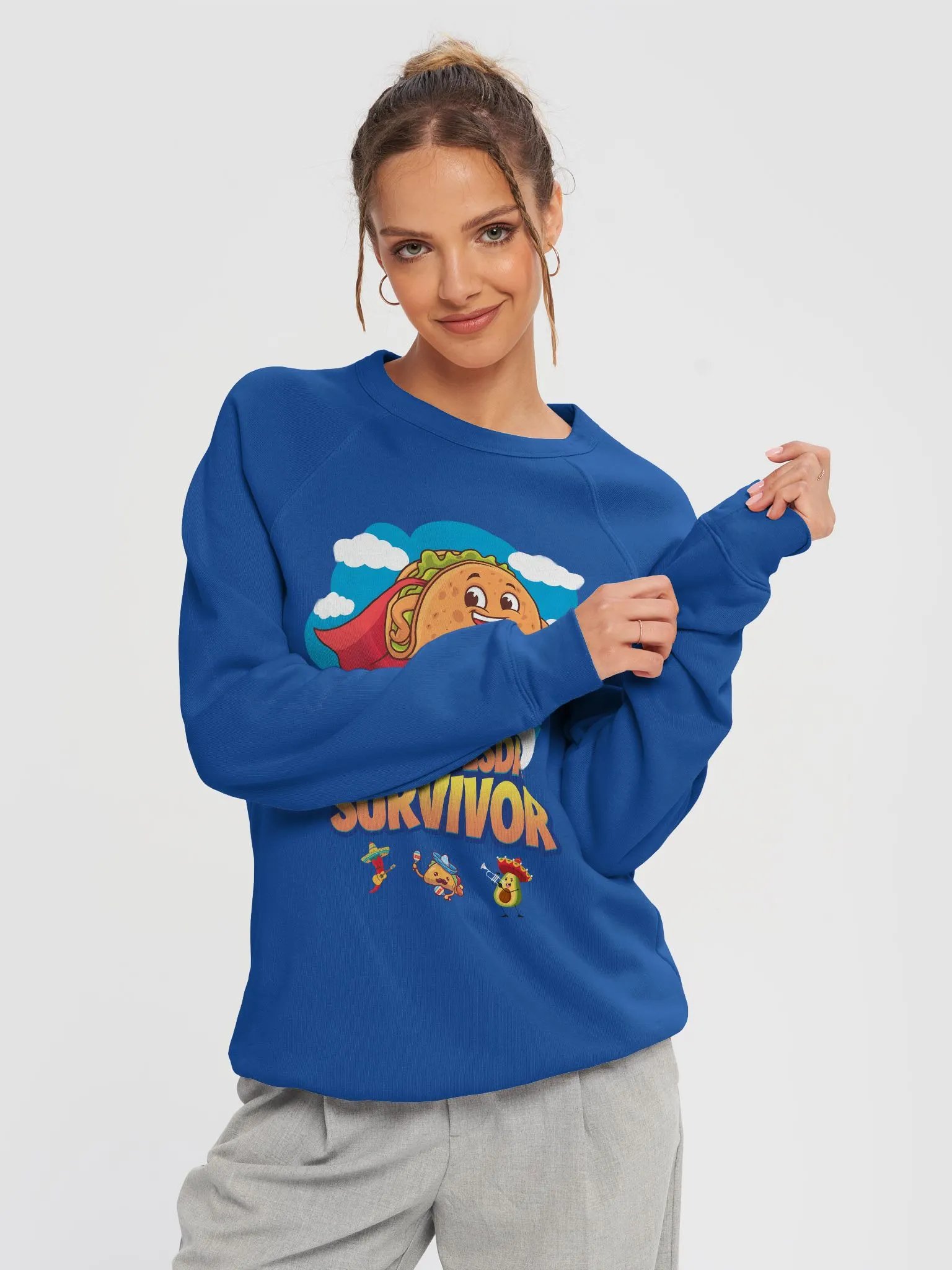 Taco Tuesday Superhero Raglan Sweatshirt Bella+Canvas (Unisex) product image (13)