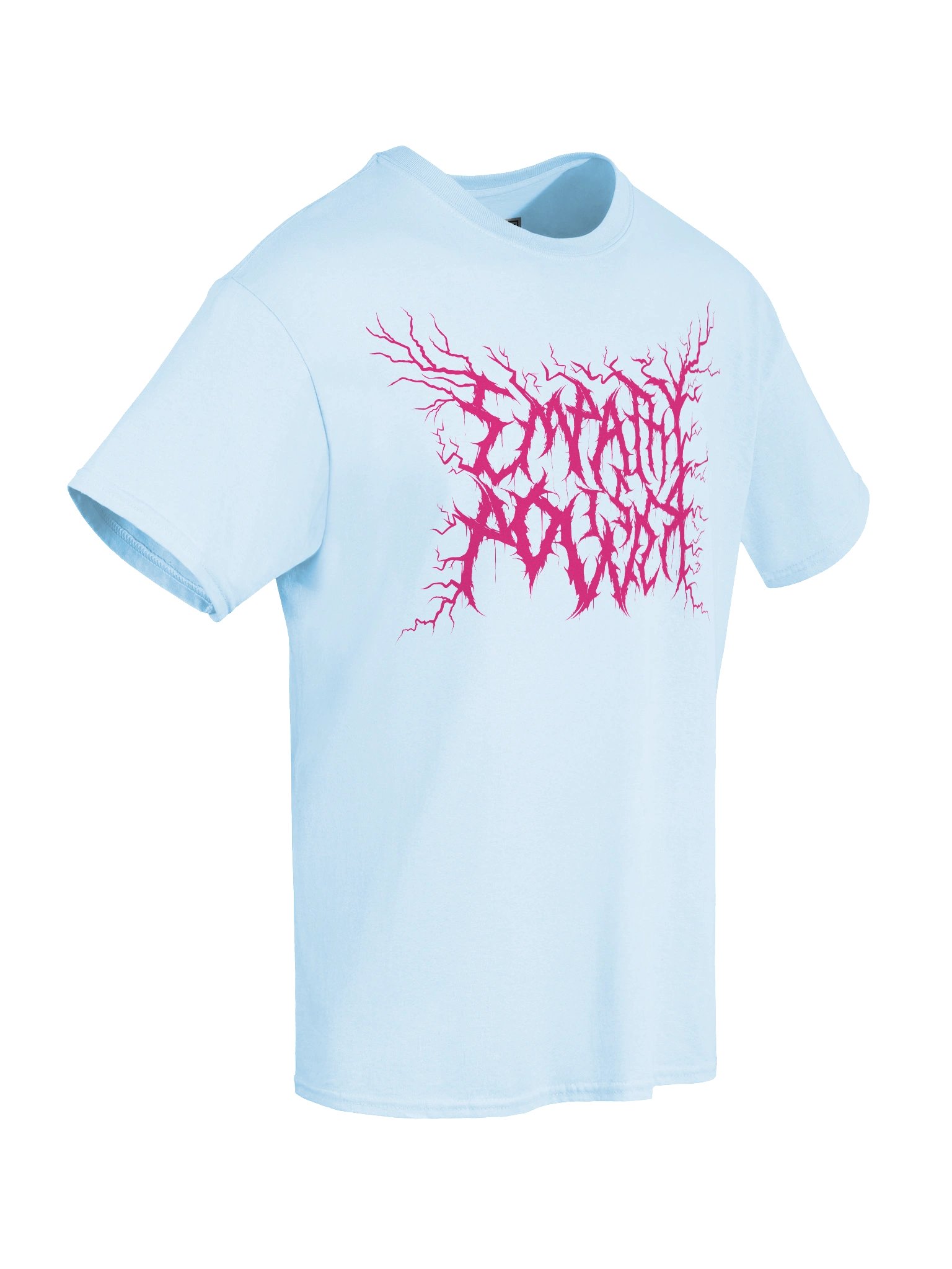 DEATH METAL Empathy is Power T-Shirt (Pink Logo) product image (8)