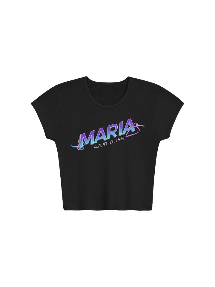 LA Apparel Women's Ribbed Baby Tee Crop Top – MARIA (Echoes in the Night) Edition product image (1)