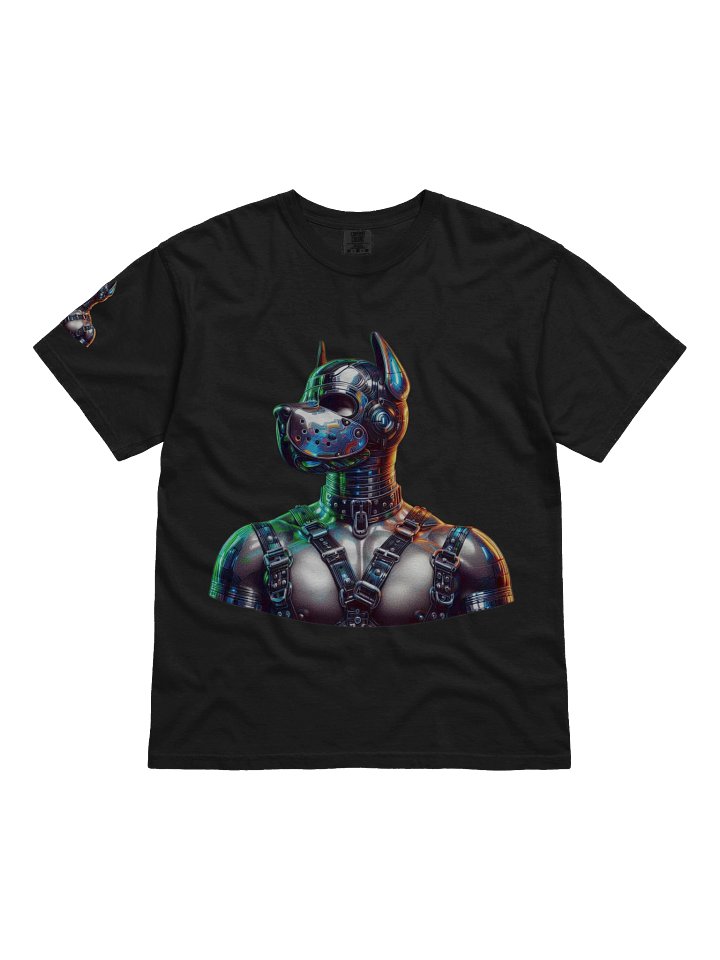 Pup Play - CyberPup Leather Kink Bar Barcelona Graphic Design Fetish Pride Graphic Design T-Shirt product image (3)