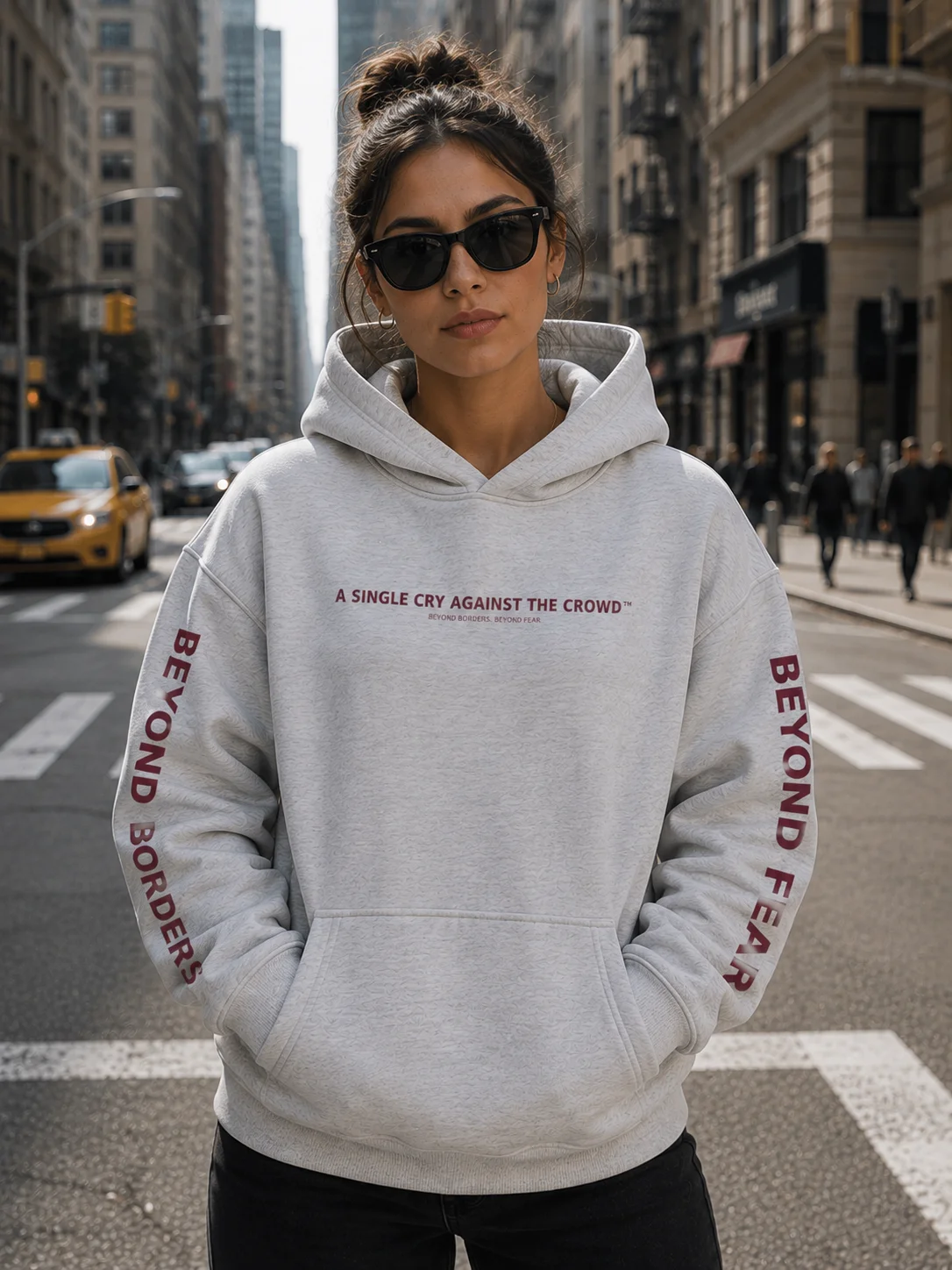 A Single Cry Against the Crowd™ — Signature Heavyweight French Terry Hoodie | Grey Edition product image (7)