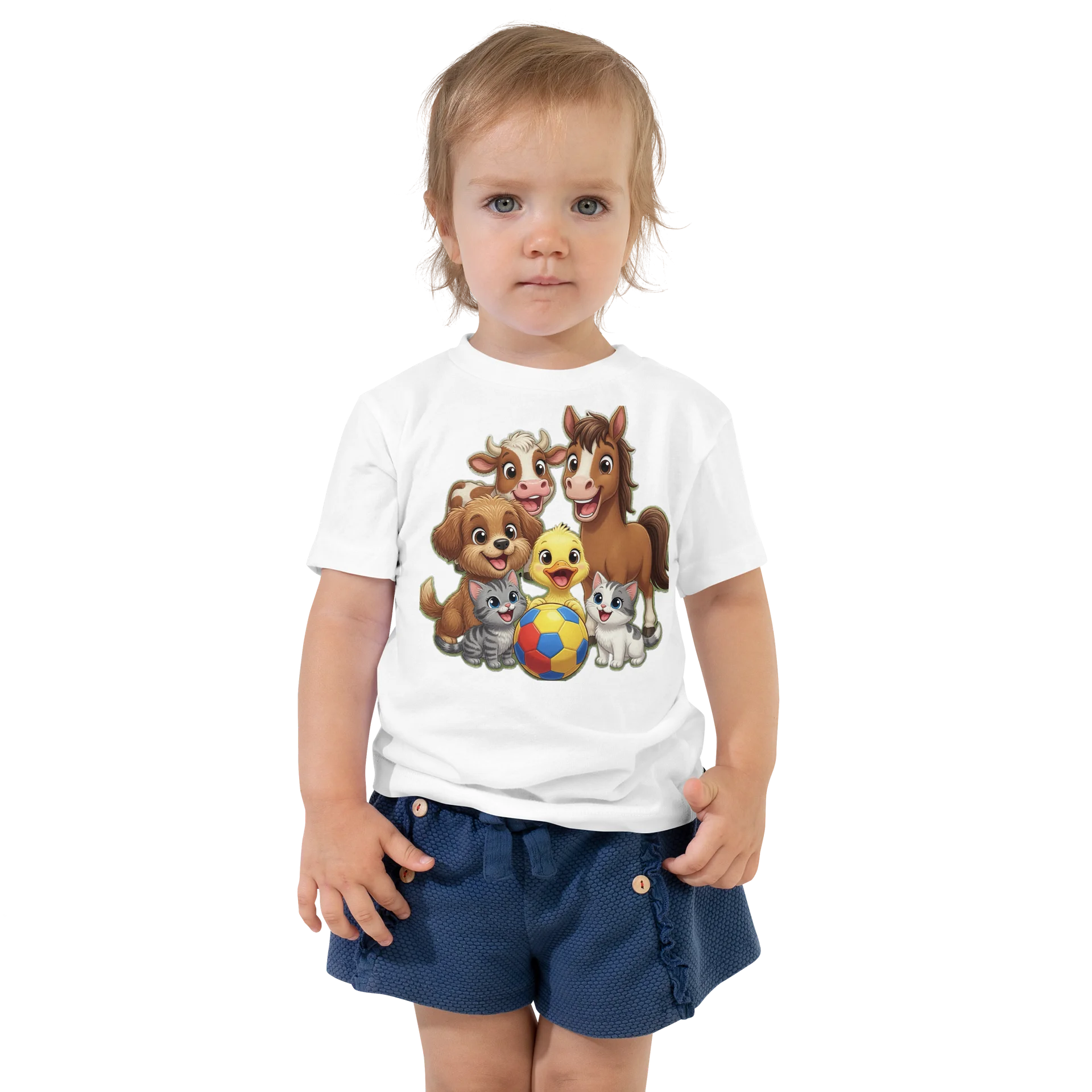 Cute Farm Animal Ball Play Toddler Tee product image (1)