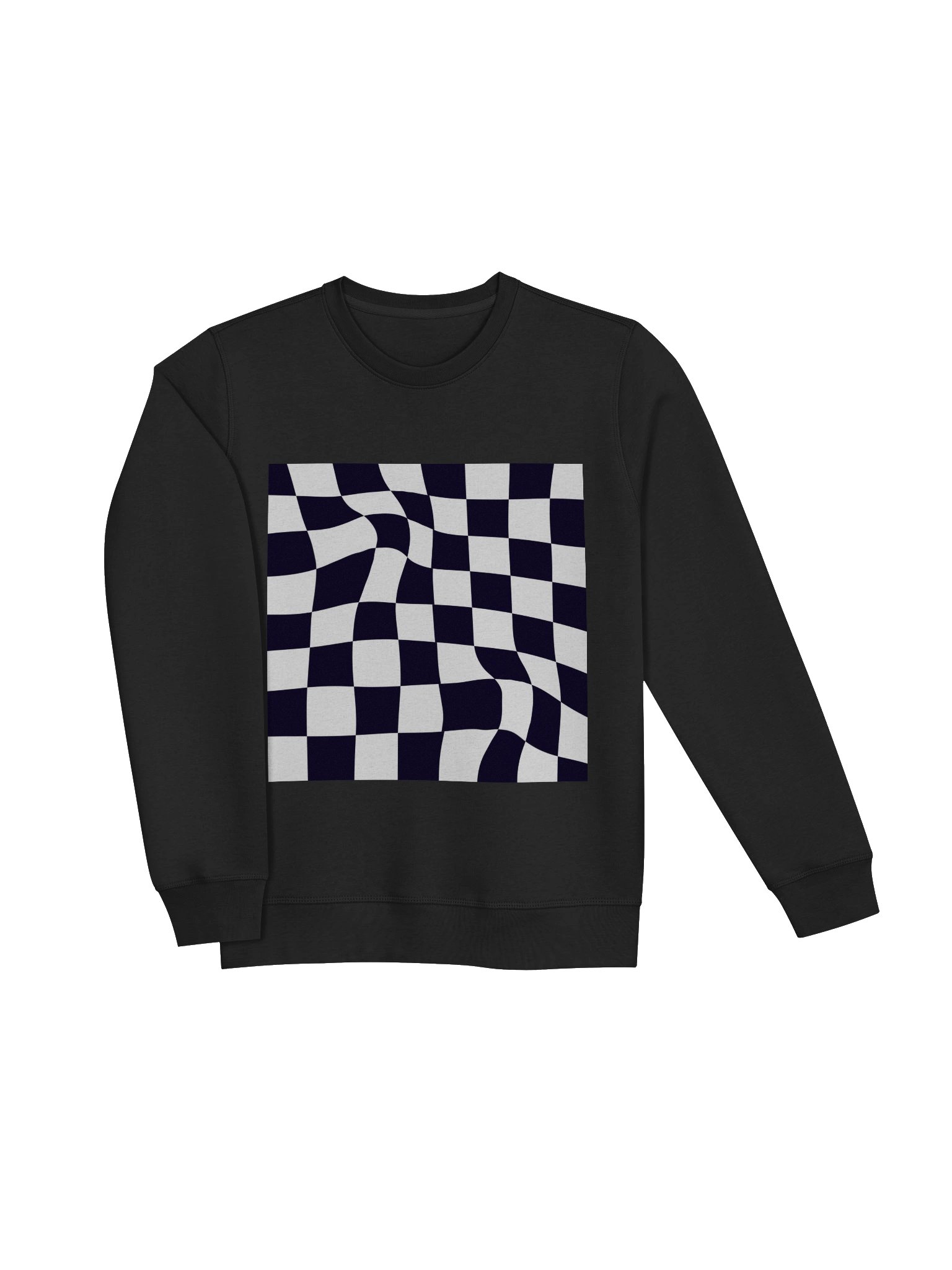 Distorted Checkered Wave Unisex Sweatshirt product image (3)