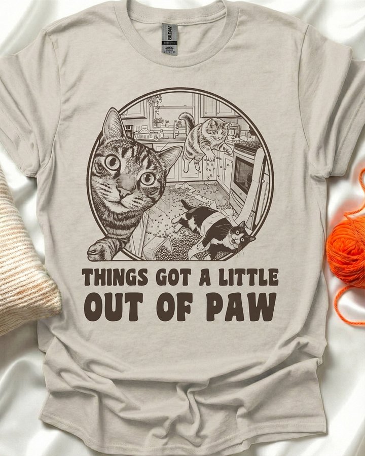 Out of Paw Cat T-Shirt product image (2)