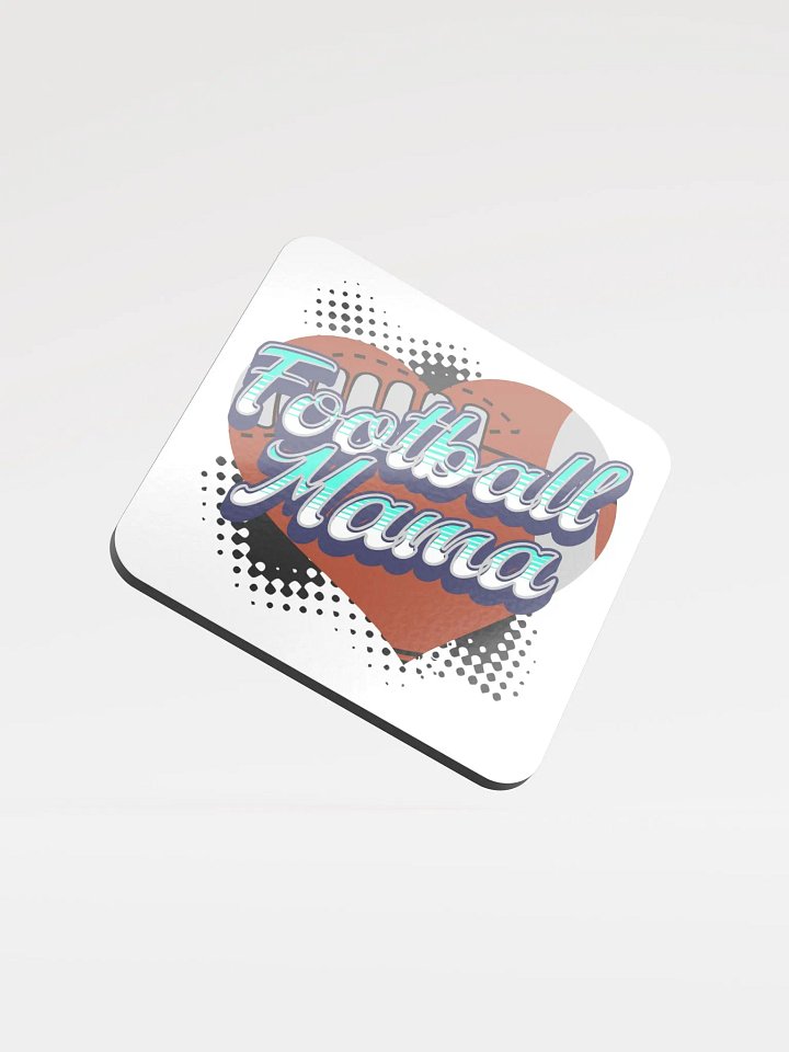 Mama Heart Football Glossed Coaster product image (2)