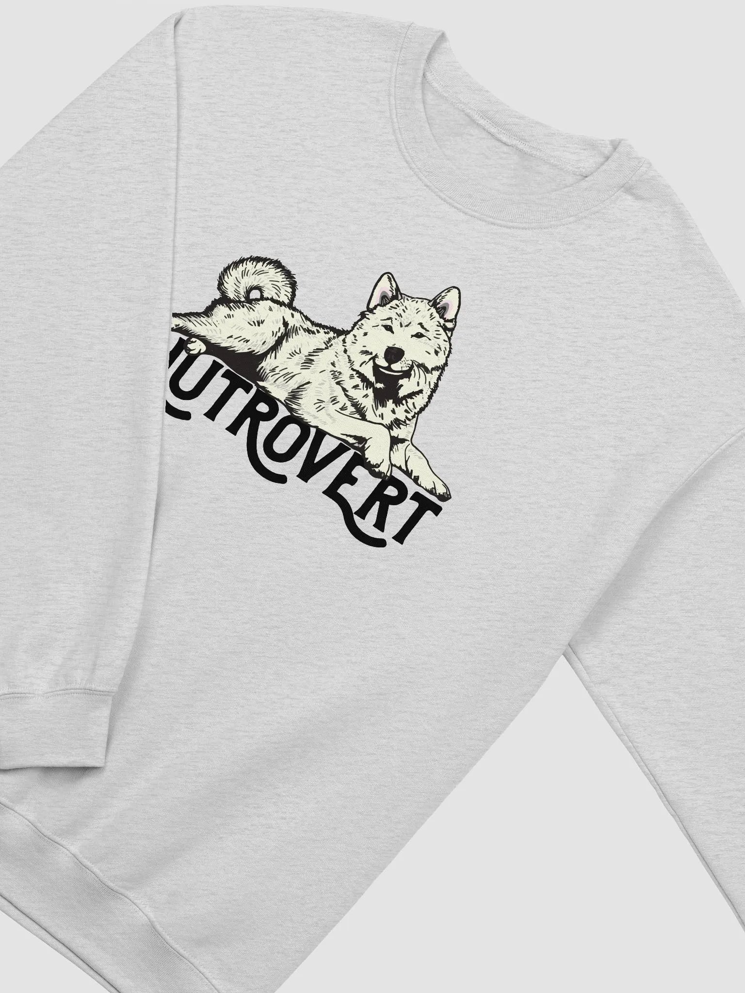 Inutrovert Sweatshirt of an Akita Inu (White) | Funny Shirt for Akita Paw-rents product image (4)