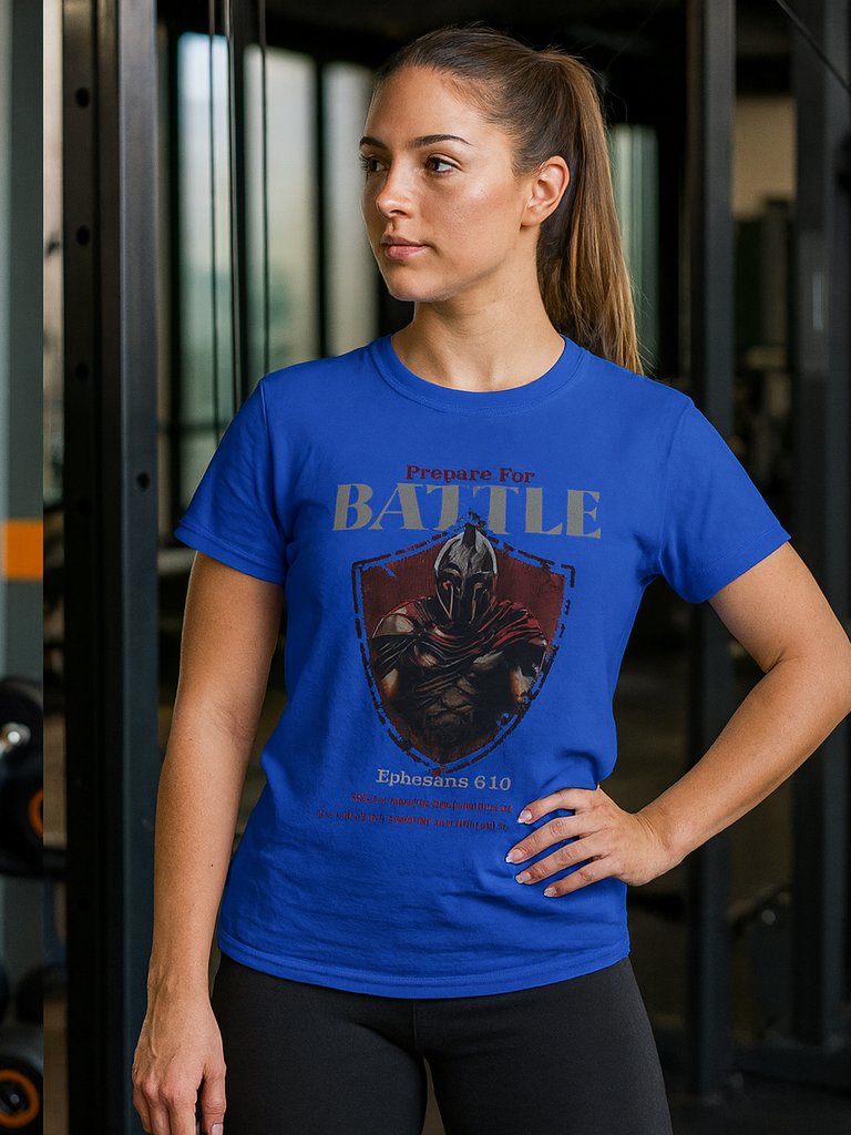 Prepare For Battle T-Shirt Ephesians 6:10, Armored Spiritual Warrior Bible Verse Tee product image (34)