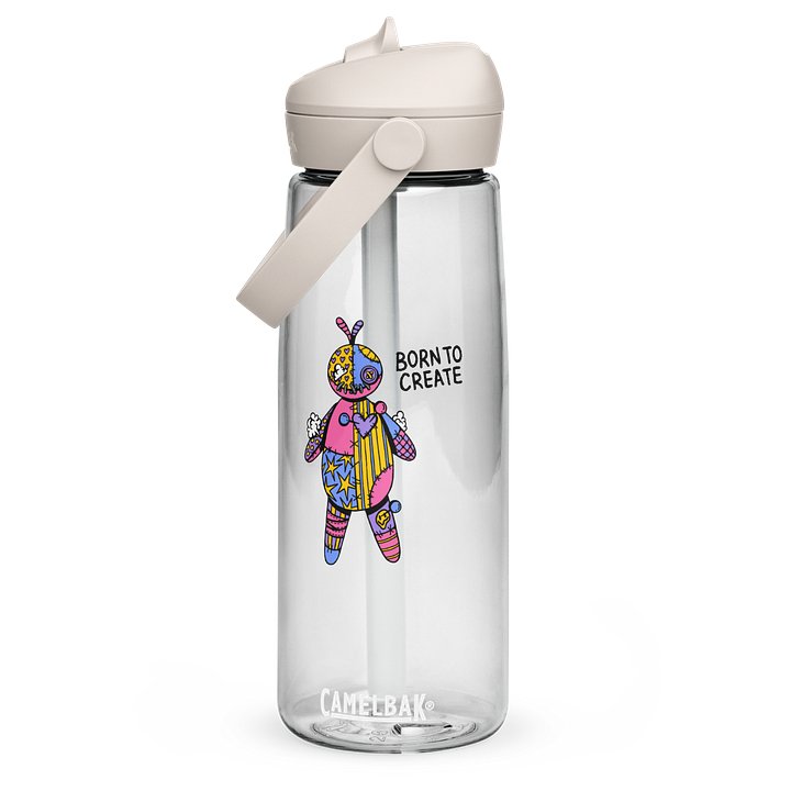 Voodoo Doll Flip Straw Water Bottle product image (1)
