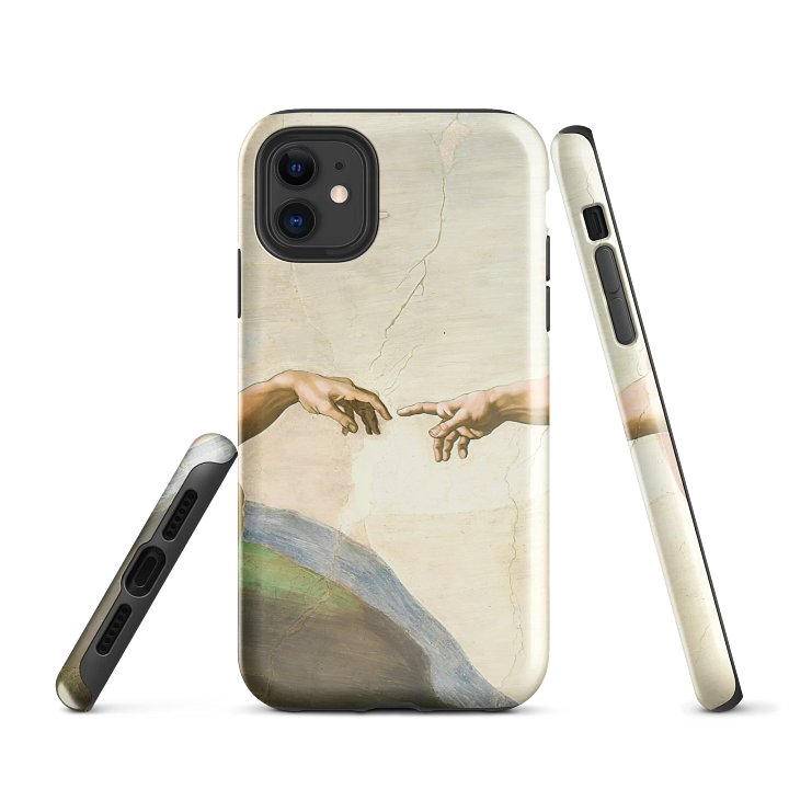 Michelangelo – The Creation of Adam (Hands Detail) iPhone® Tough Case product image (1)