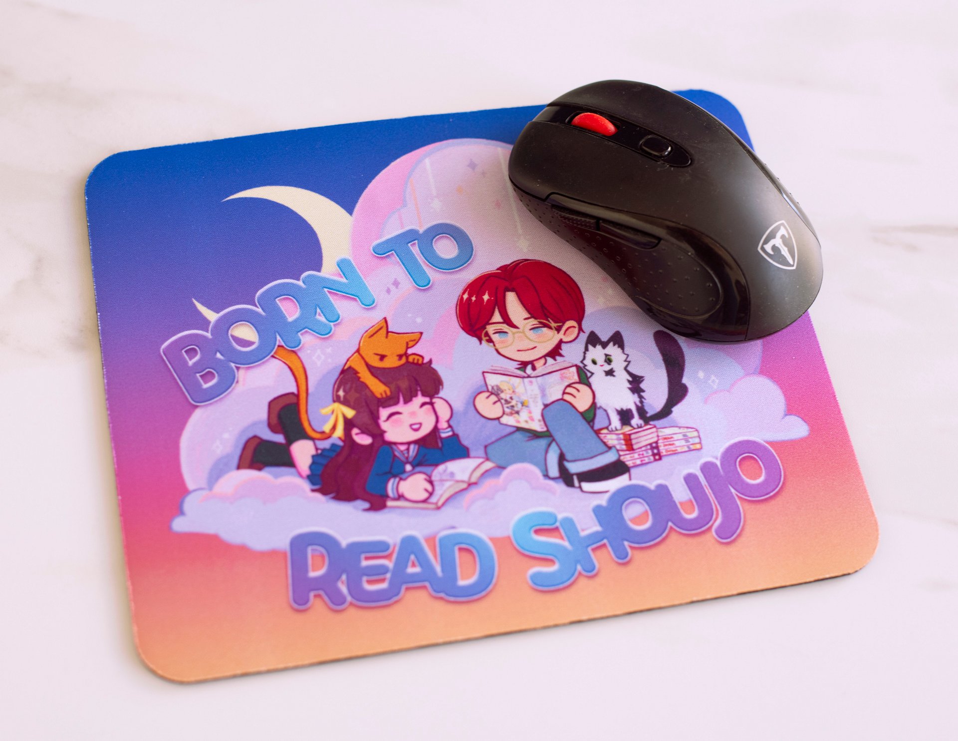 Born to Read Shoujo Mousepad (Night Version) product image (1)