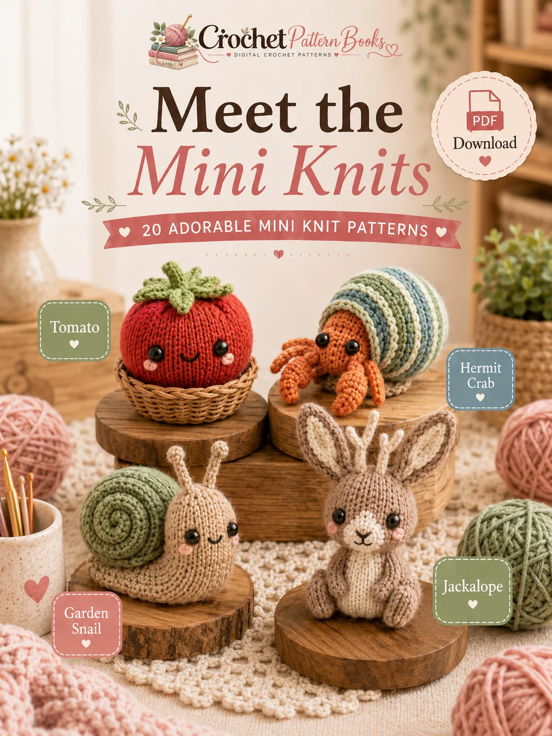 Amigurumi Knits 20 Cute Mini Amigurumi Knitting Patterns product image (4)