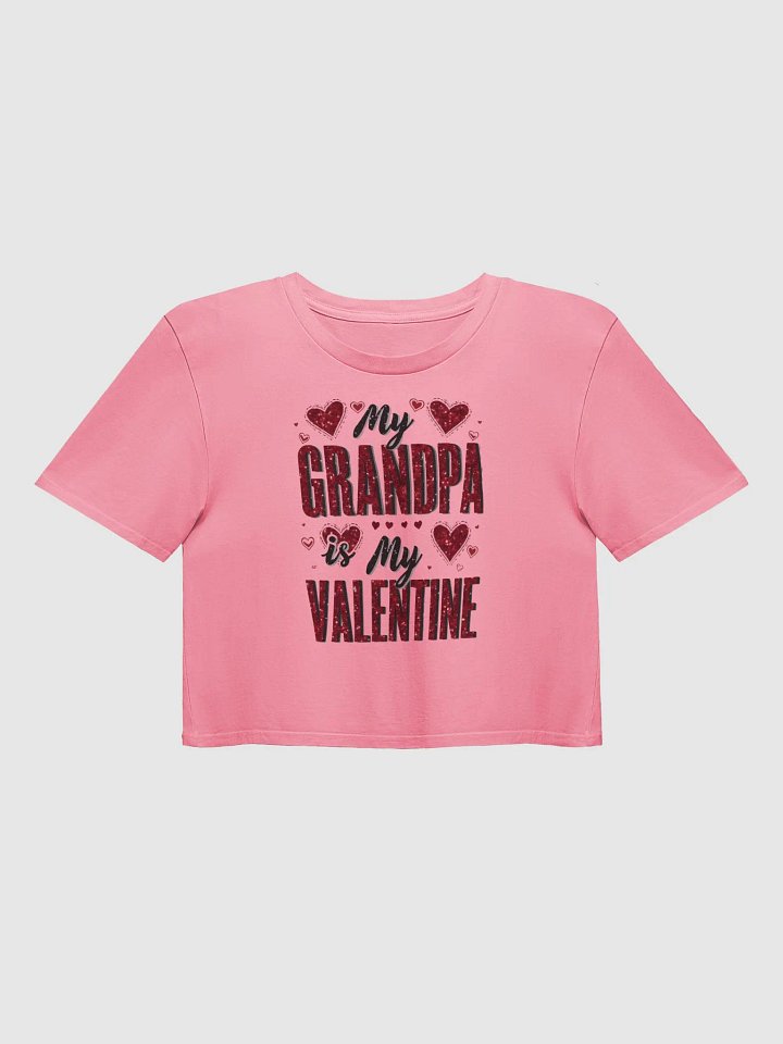 Glittery Grandpa's Valentine Crop Top product image (1)