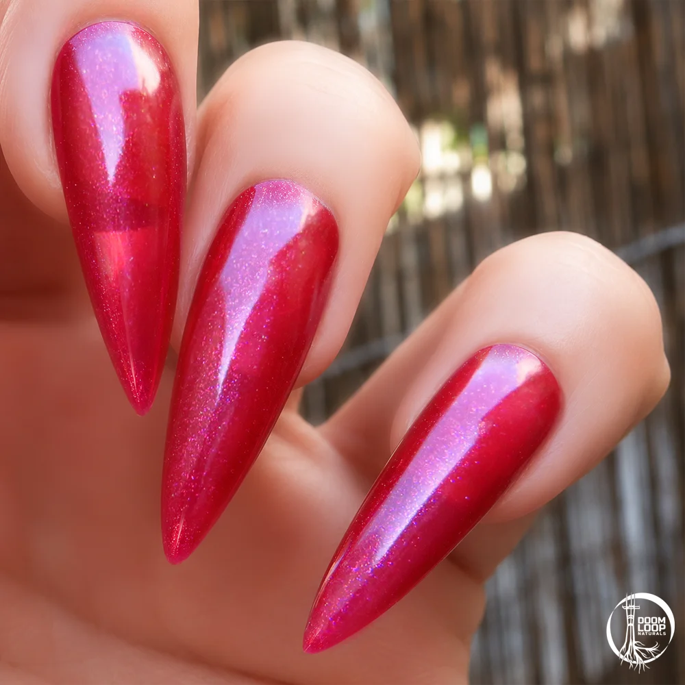 CLOSER THAN WE APPEAR - Shimmery Red Translucent Jelly Nail Polish product image (3)