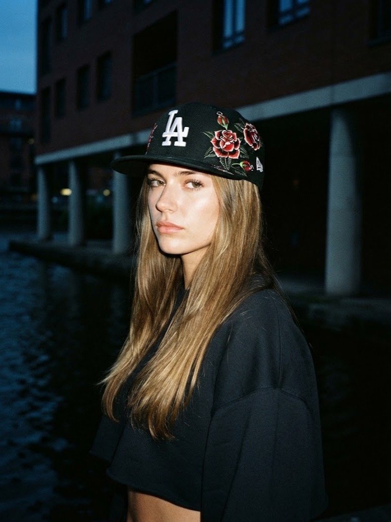 Crimson Floral Fitted Cap product image (2)