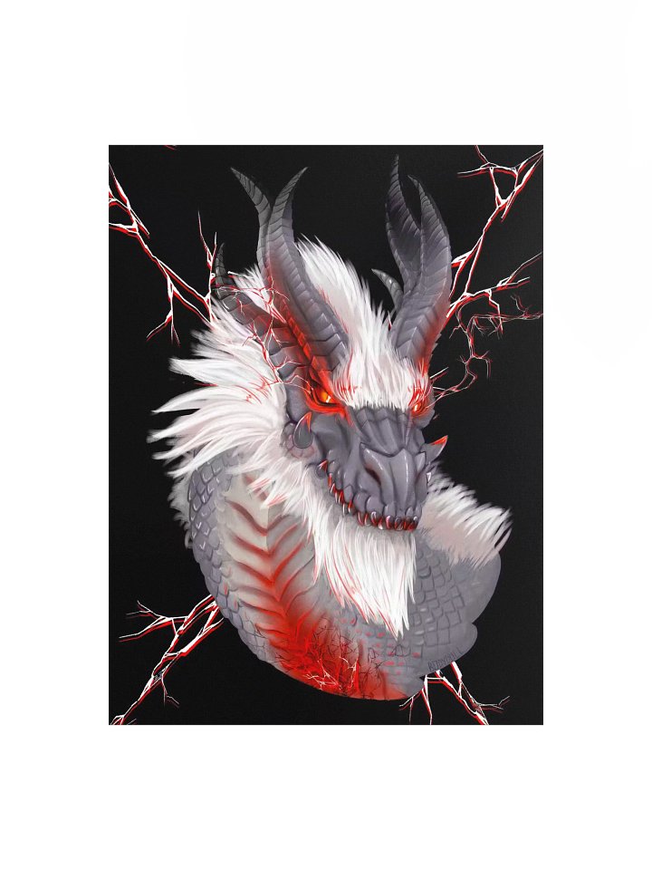 The White Dragon | Matte Poster | 12" x 16" product image (1)