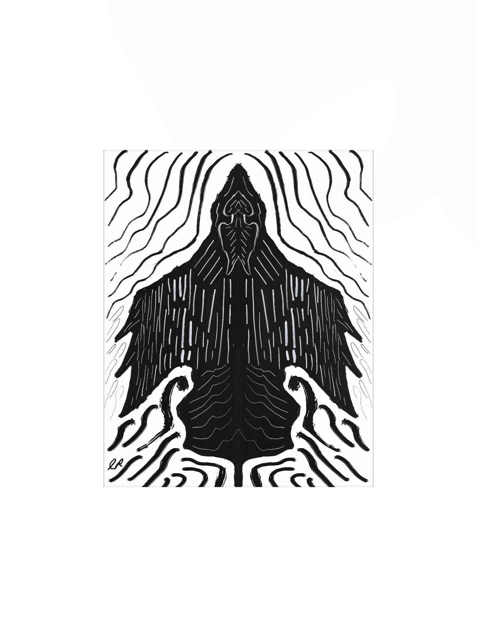 The Night Phoenix Matte Poster Print/Dark Home Decor by Eric Ravenwolf product image (1)
