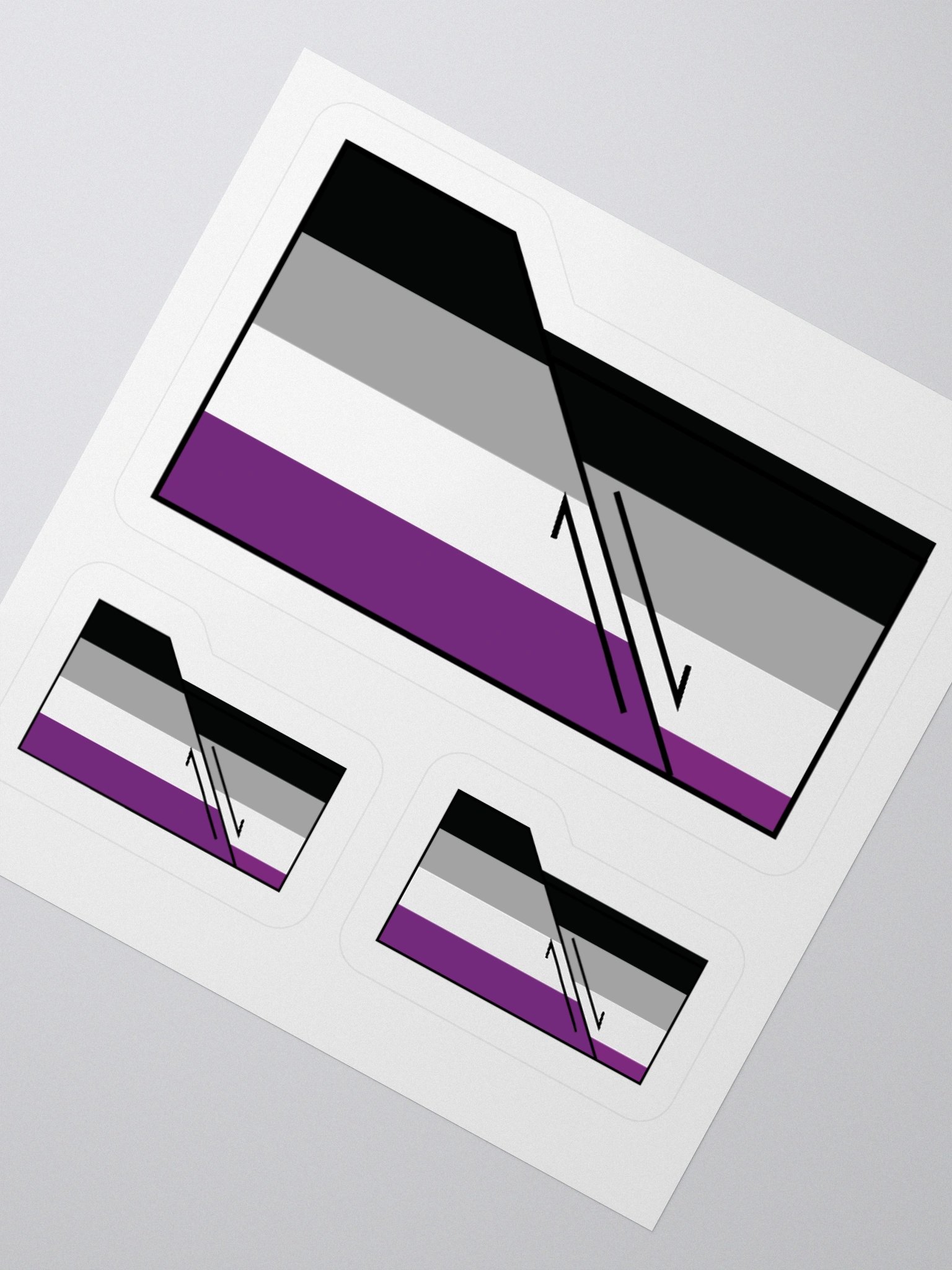 Faulted Pride Flags- Ace sticker product image (2)