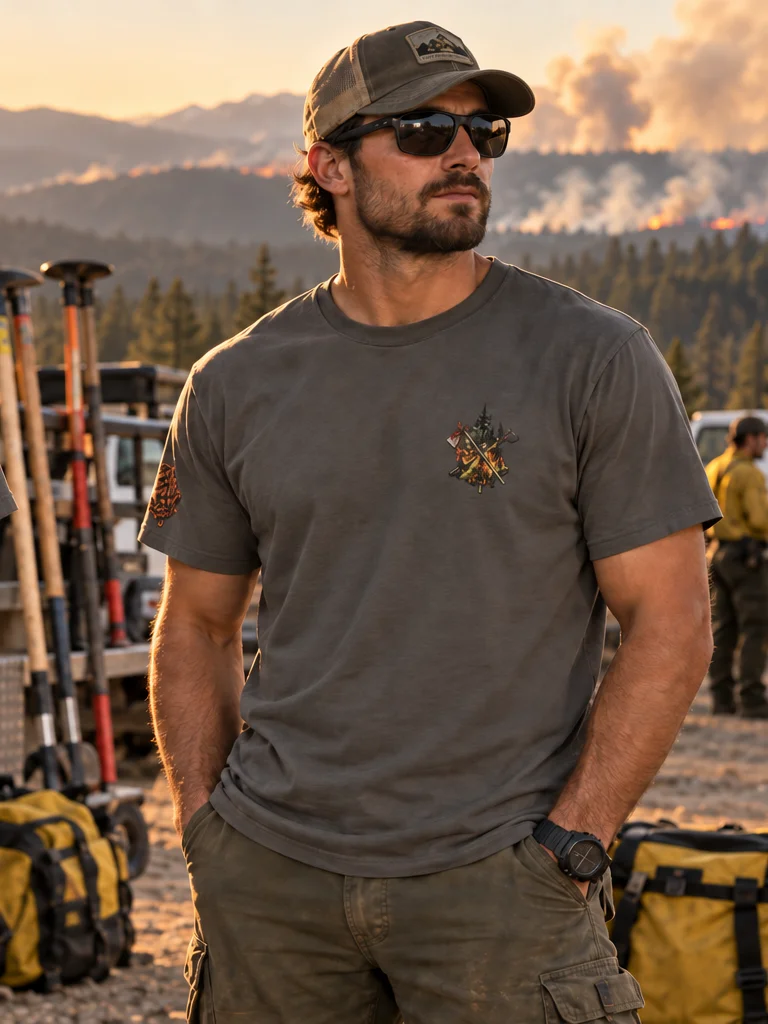 Wildland Firefighter Shirt — Hotshot Crew Tee | Flat Out Broken™ product image (3)