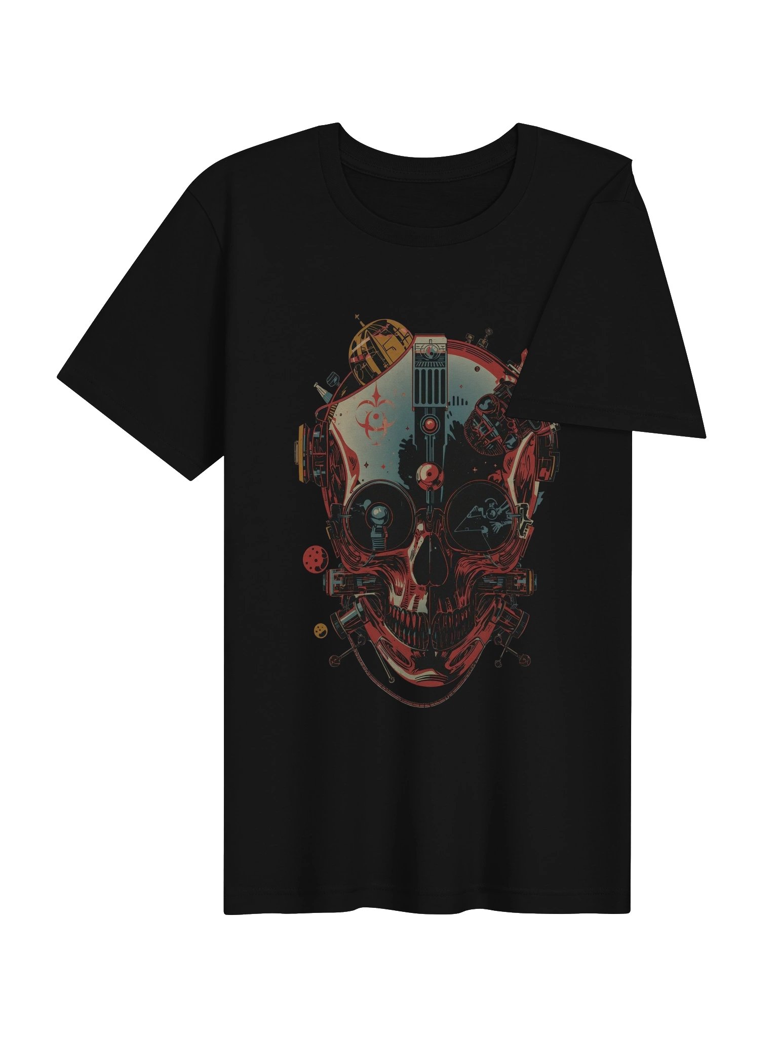 Cybernetic Skull Futurist Lightweight T-Shirt product image (7)