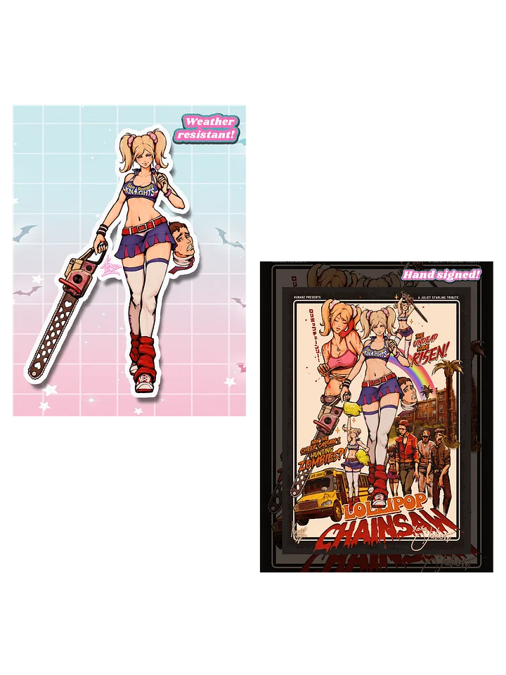 Zombie Hunter Juliet Signed Print + XL Sticker product image (1)