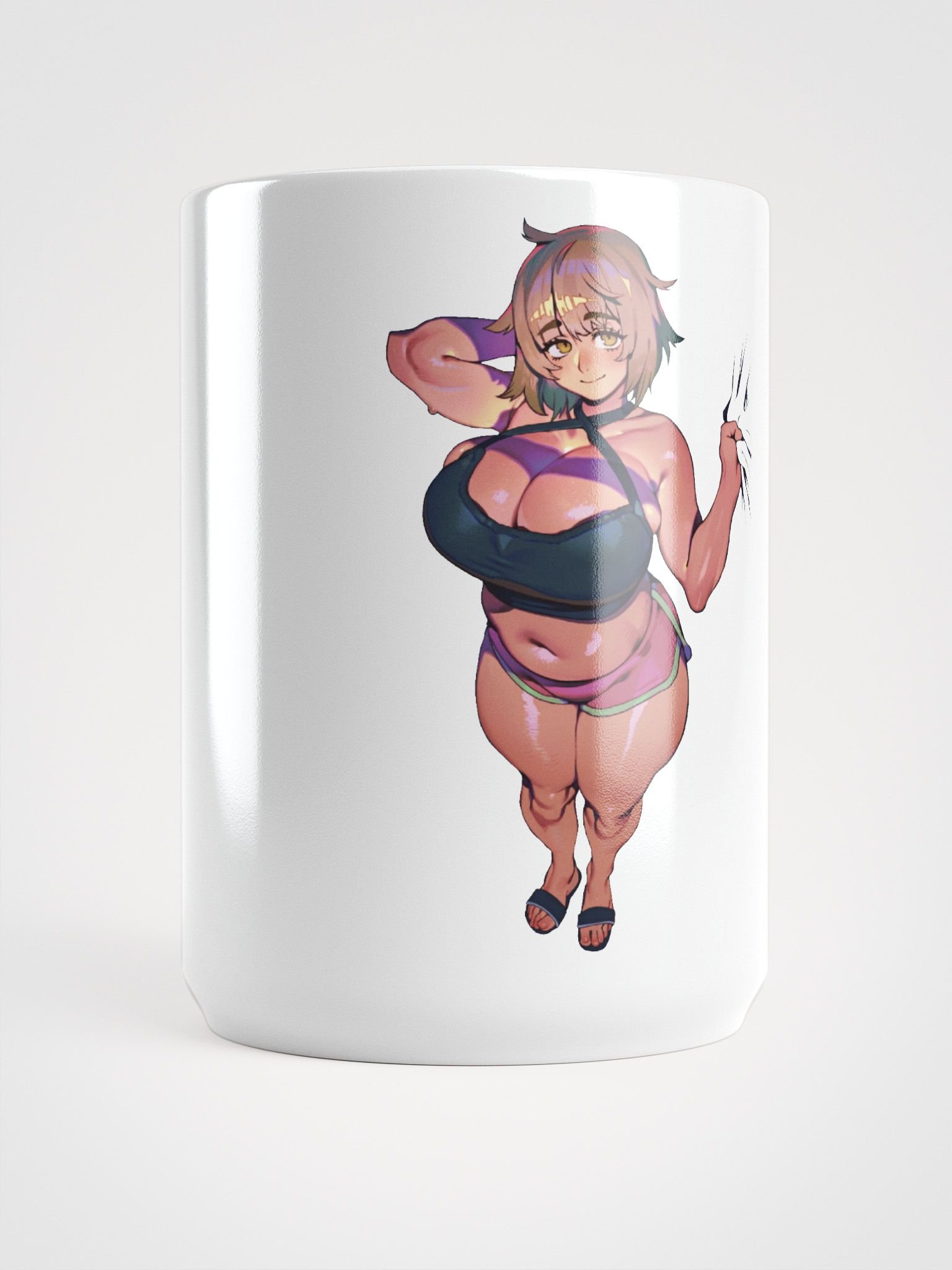 Blonde Curvy Girl Holding Mug product image (6)