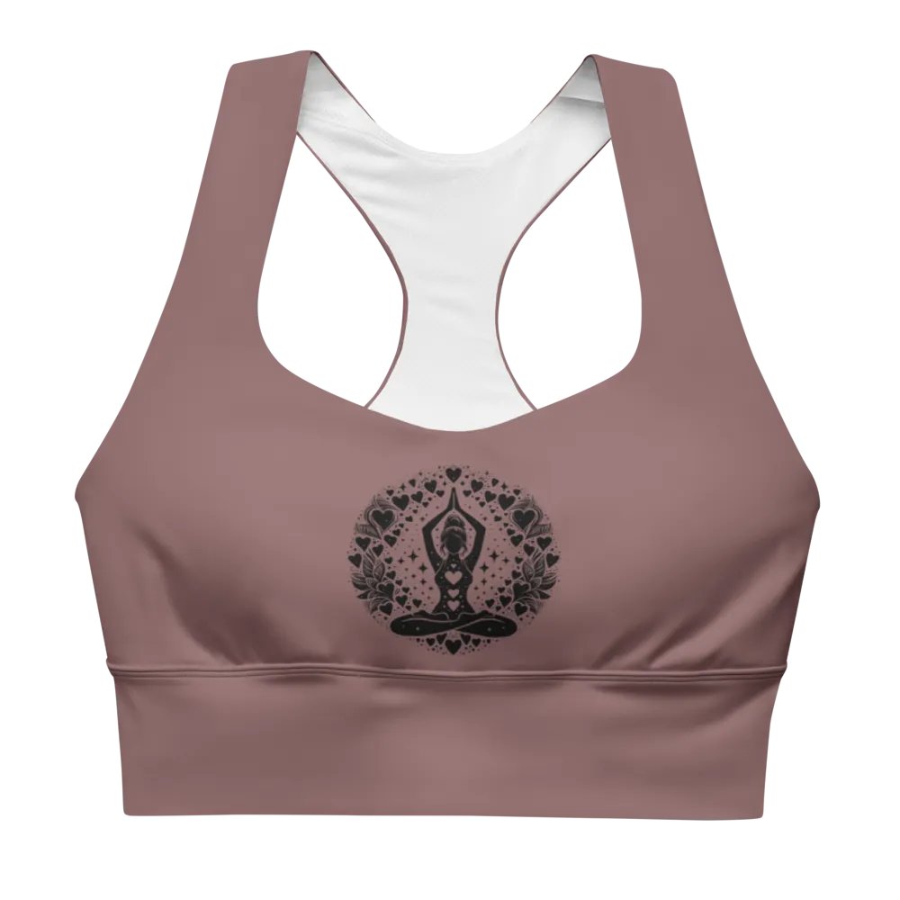 Purple Lotus Longline Sporty Bra product image (2)