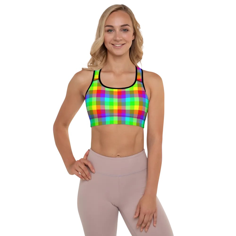 Rainbow Checker Sports Bra product image (7)