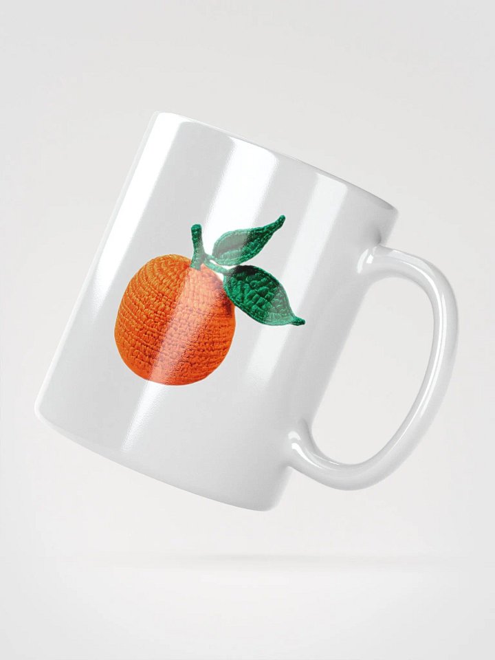 CozyAvocado White Glossy Mug Crochet Orange #2 product image (2)