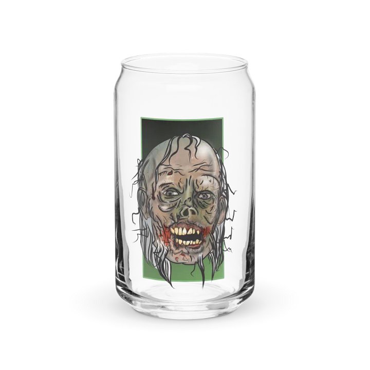 Ghoulish Glass: Can-Shaped Zombie Head Glass product image (2)