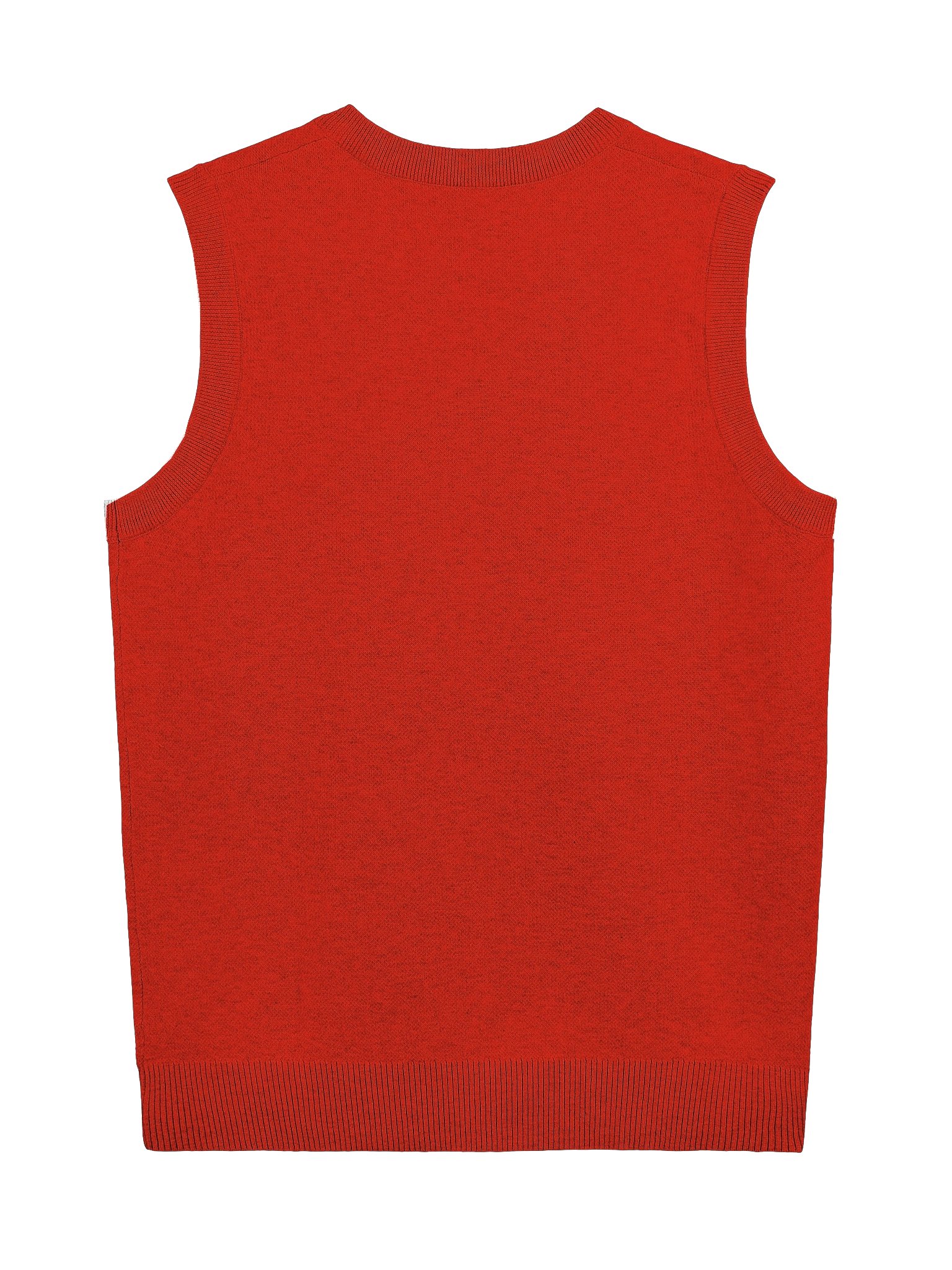 Red Knitted V-Neck Vest product image (3)