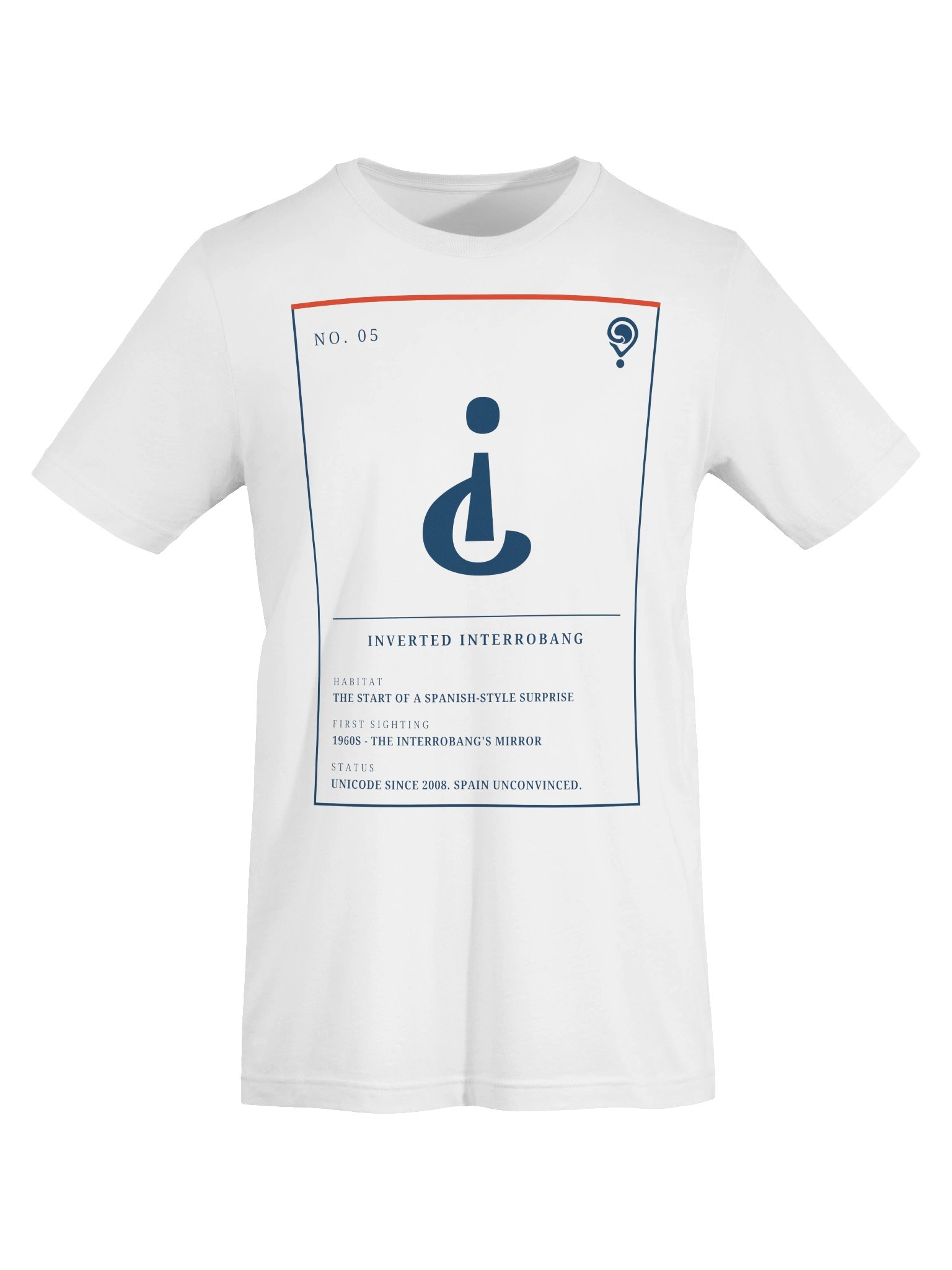 No. 05 Inverted Interrobang Tee (White) | Field Guide Specimen Series product image (5)