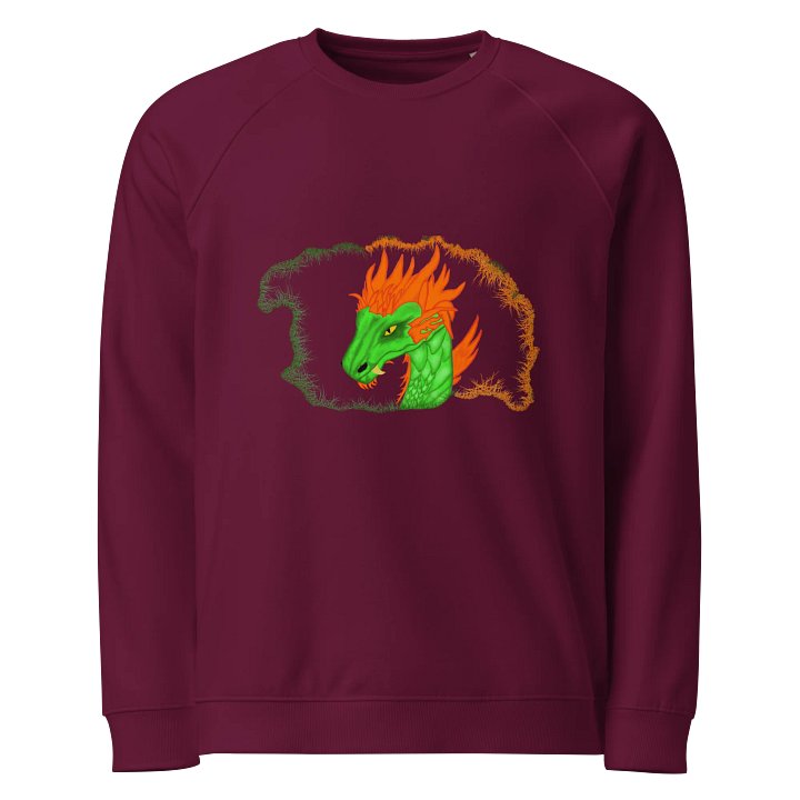 Dragon's Fiery Embrace Organic Sweatshirt product image (1)