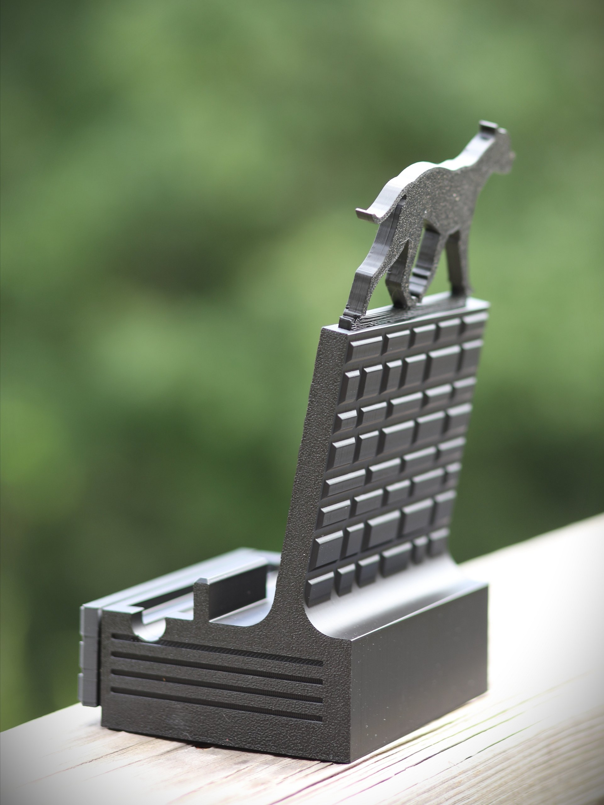 APBT Phone Stand with Drawer | Matte Black Pit Bull Desk Organizer product image (9)