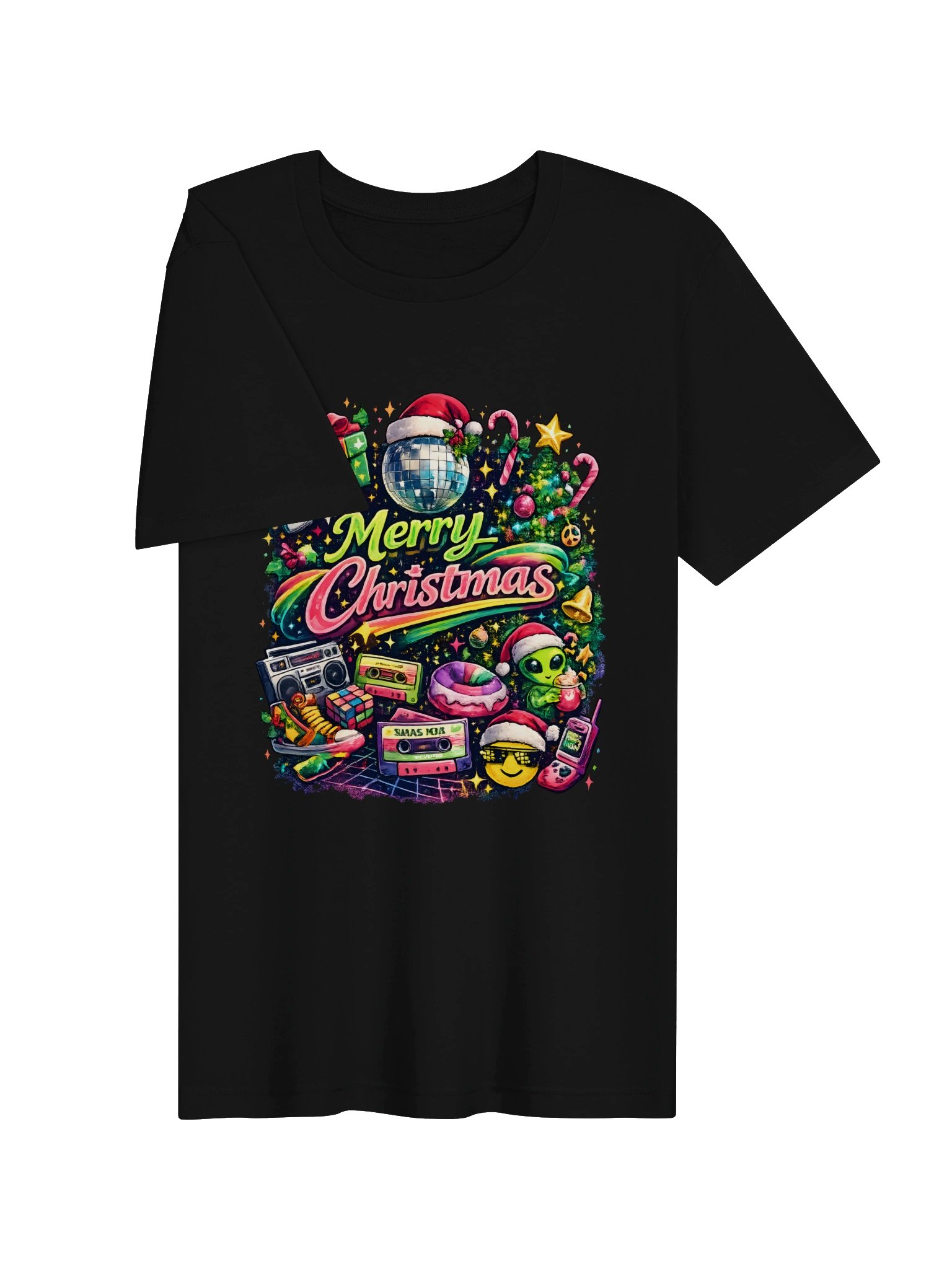 Merry Christmas Neon Retro Disco Tee product image (5)
