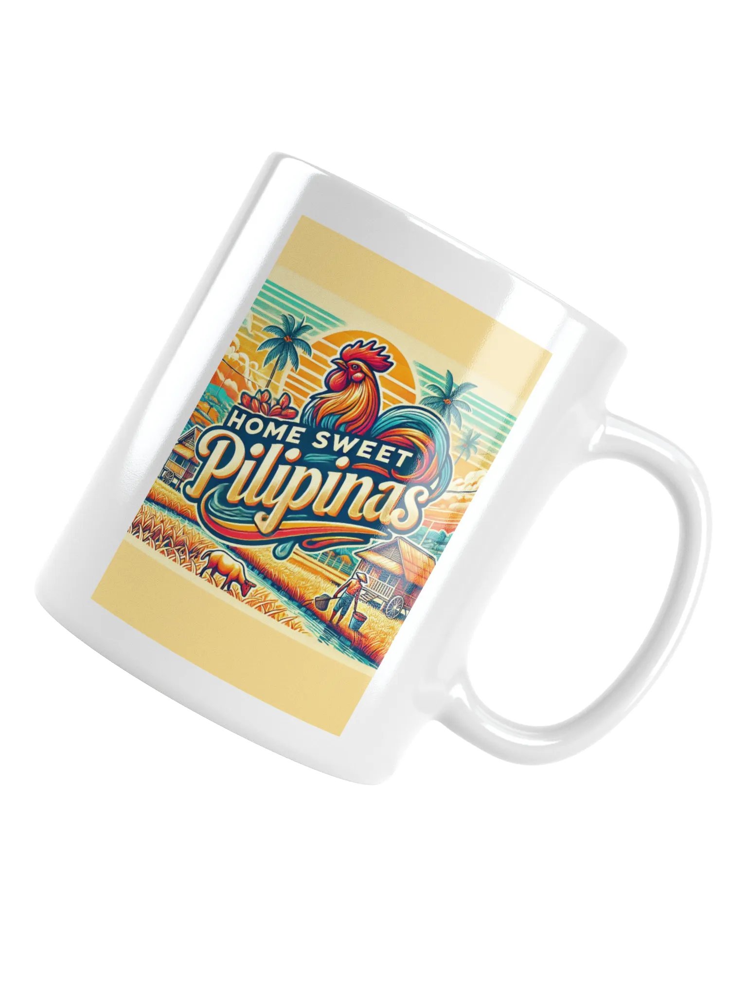 Home Sweet Pilipinas - Rooster White Glossy Mug product image (3)