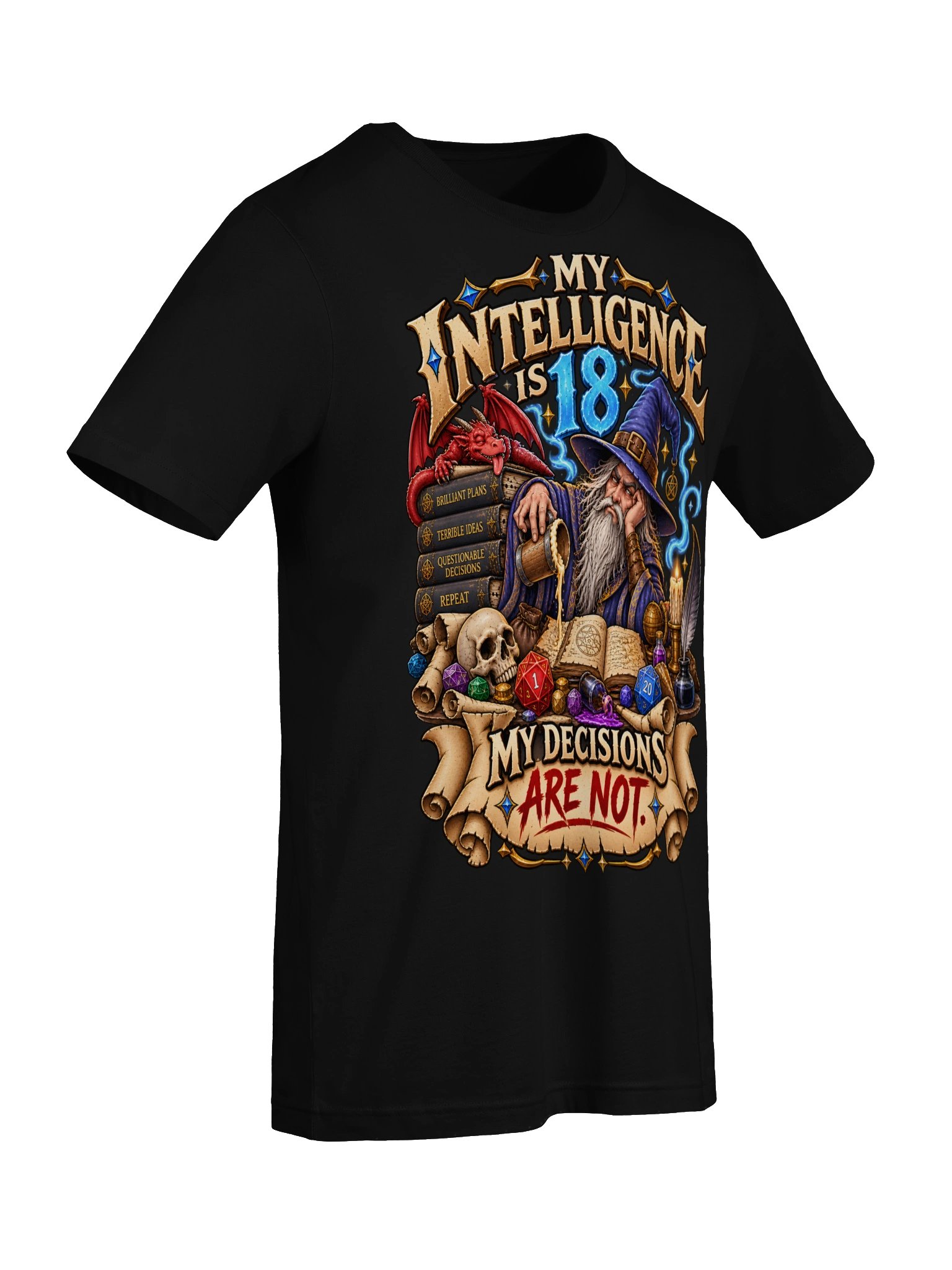 My Intelligence Is 18 Wizard Meme Tee product image (8)