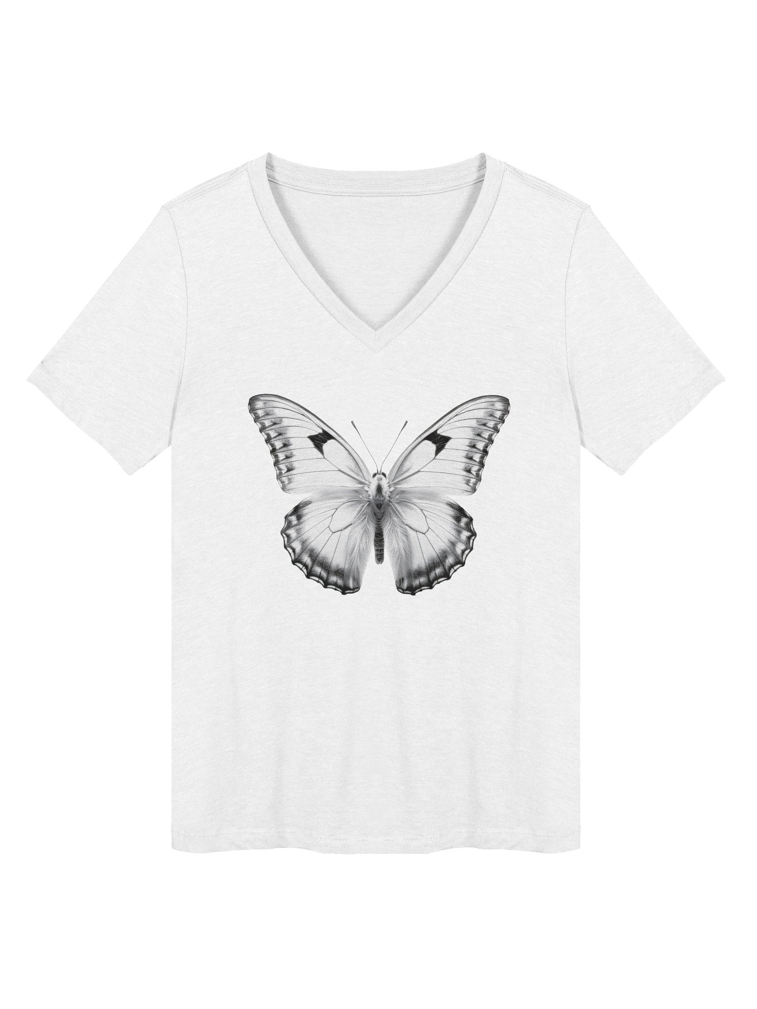 Ethereal Butterfly Relaxed V-Neck Tee product image (1)