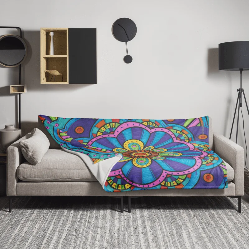 Purple Mandala Blanket product image (1)