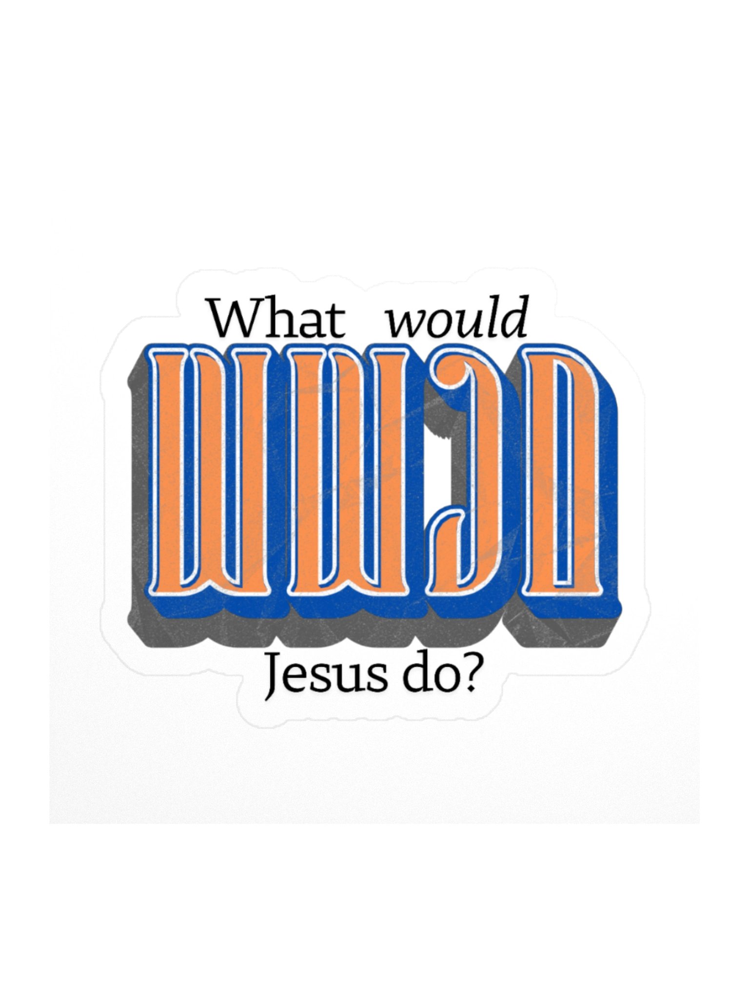 Bold Orange WWJD Logo Sticker product image (1)
