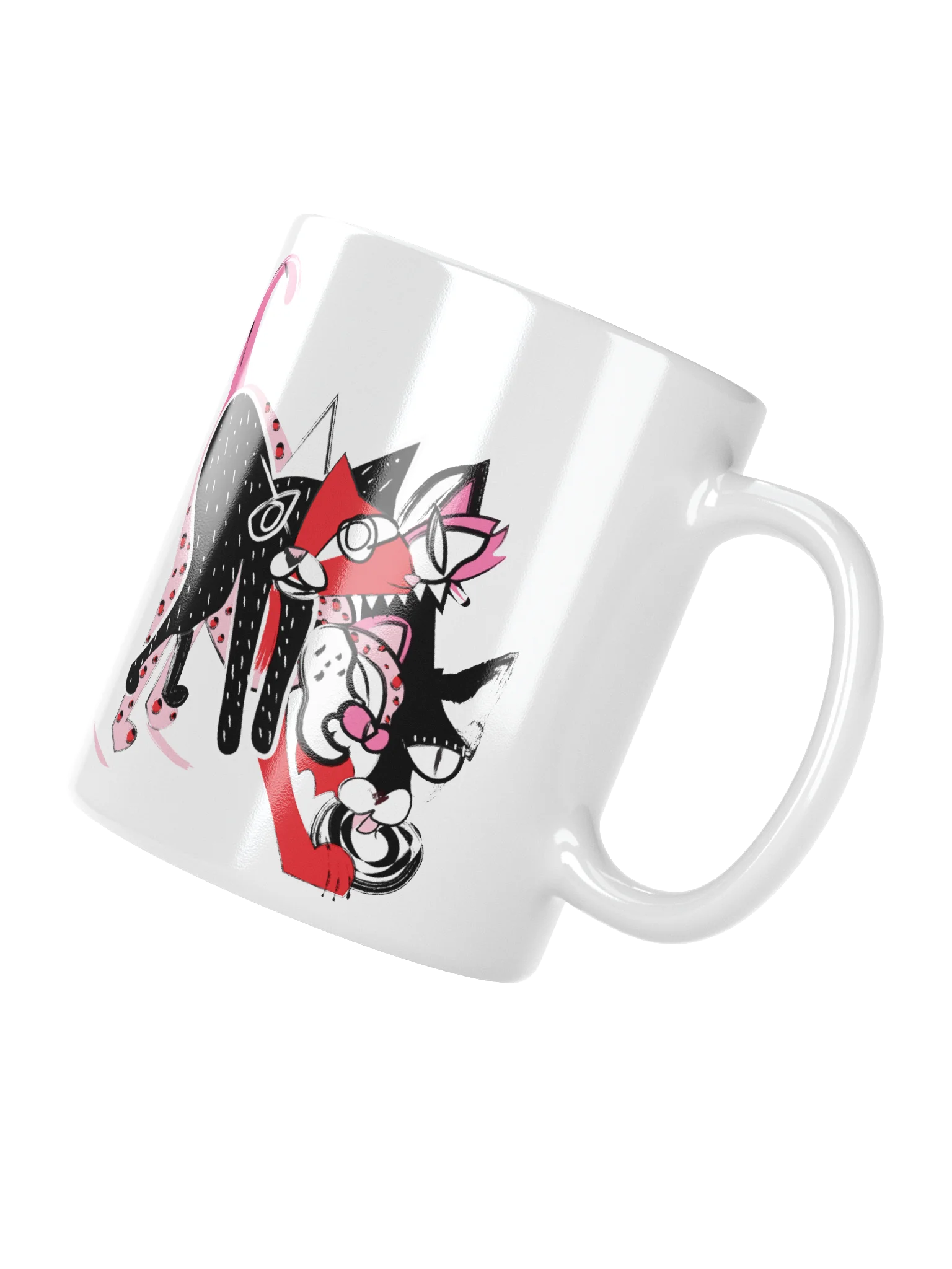 Mug Kaleido Cat - Pink Red product image (3)