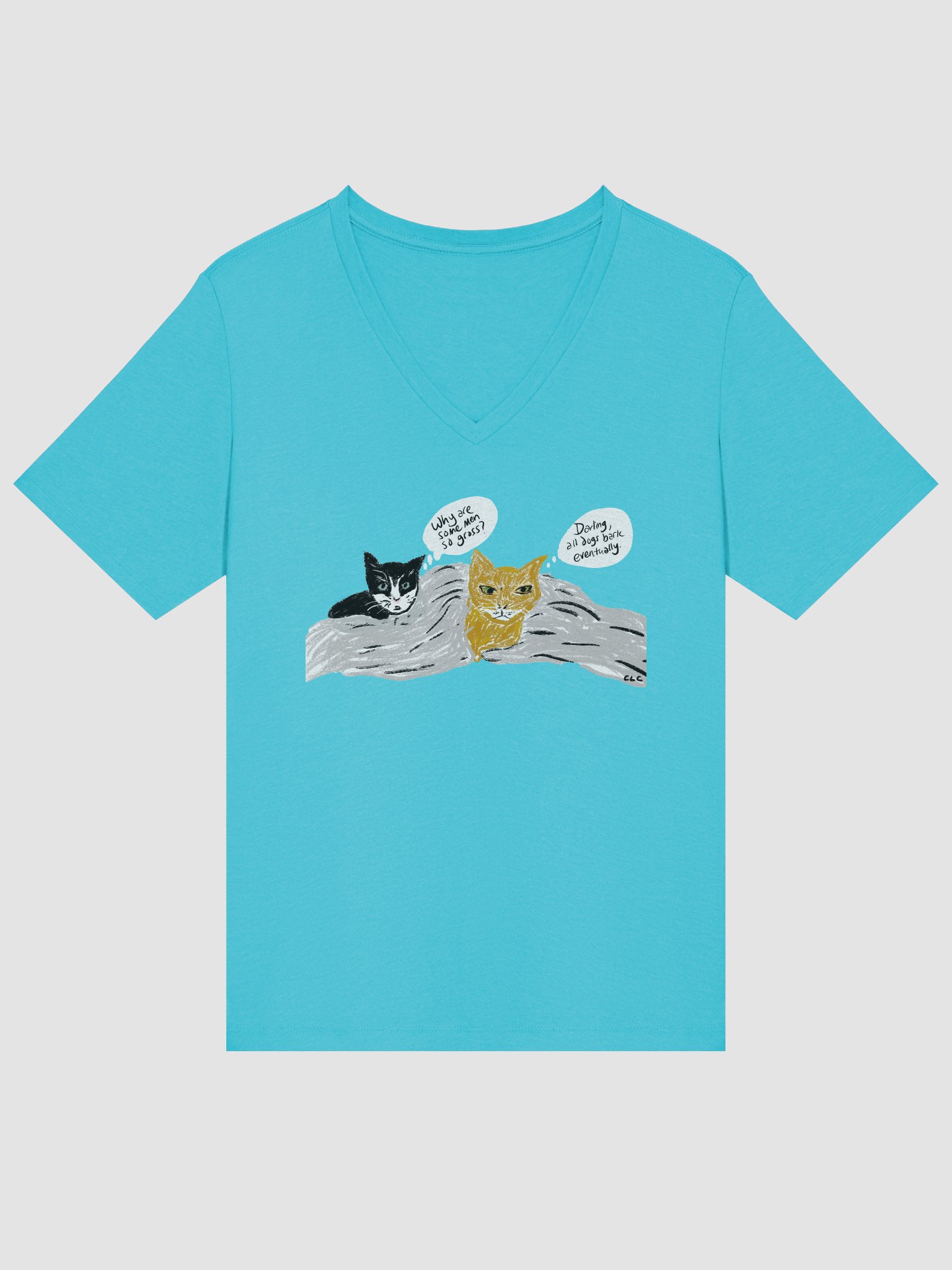 Kitties Thoughts on Men V-neck tee product image (19)